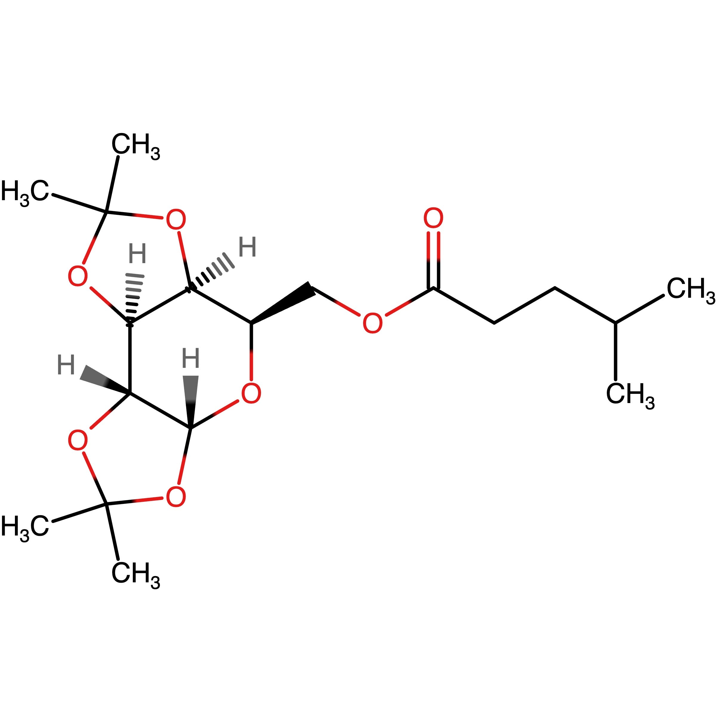 CAS 2551029-74-2 | ((3aR,5R,5aS,8aS,8bR)-2,2,7,7-Tetramethyltetrahydro-5H-bis([1,3]dioxolo)[4,5-b:4',5'-d]pyran-5-yl)methyl 4-methylpentanoate