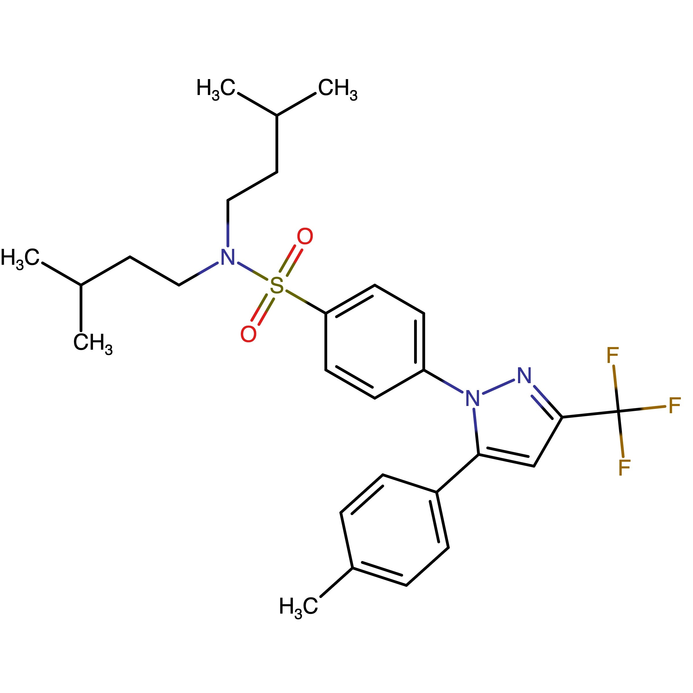 CAS 853793-29-0 | N,N-Diisopentyl-4-(5-(p-tolyl)-3-(trifluoromethyl)-1H-pyrazol-1-yl)benzenesulfonamide