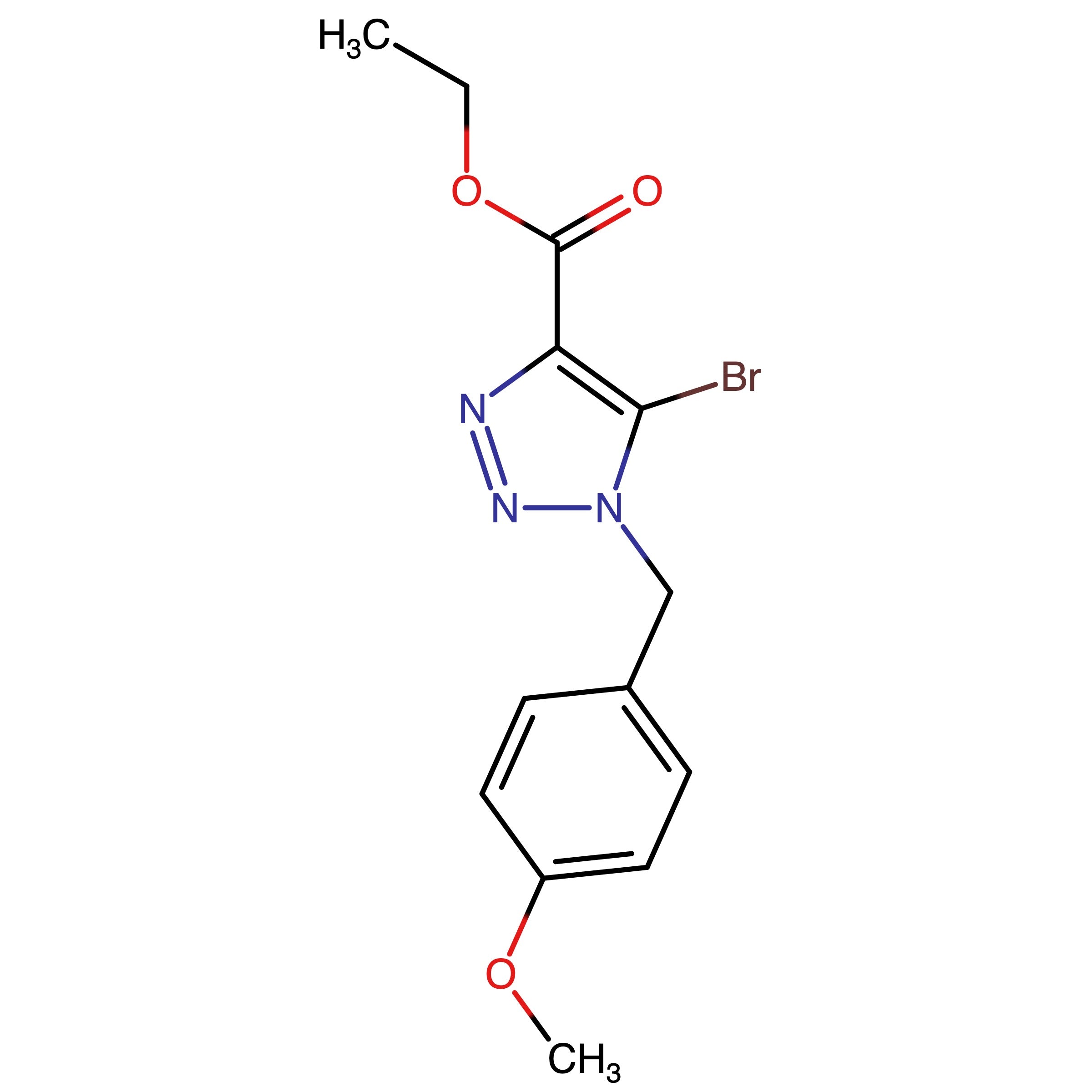 CAS 2361218-30-4 | Ethyl 5-bromo-1-(4-methoxybenzyl)-1H-1,2,3-triazole-4-carboxylate