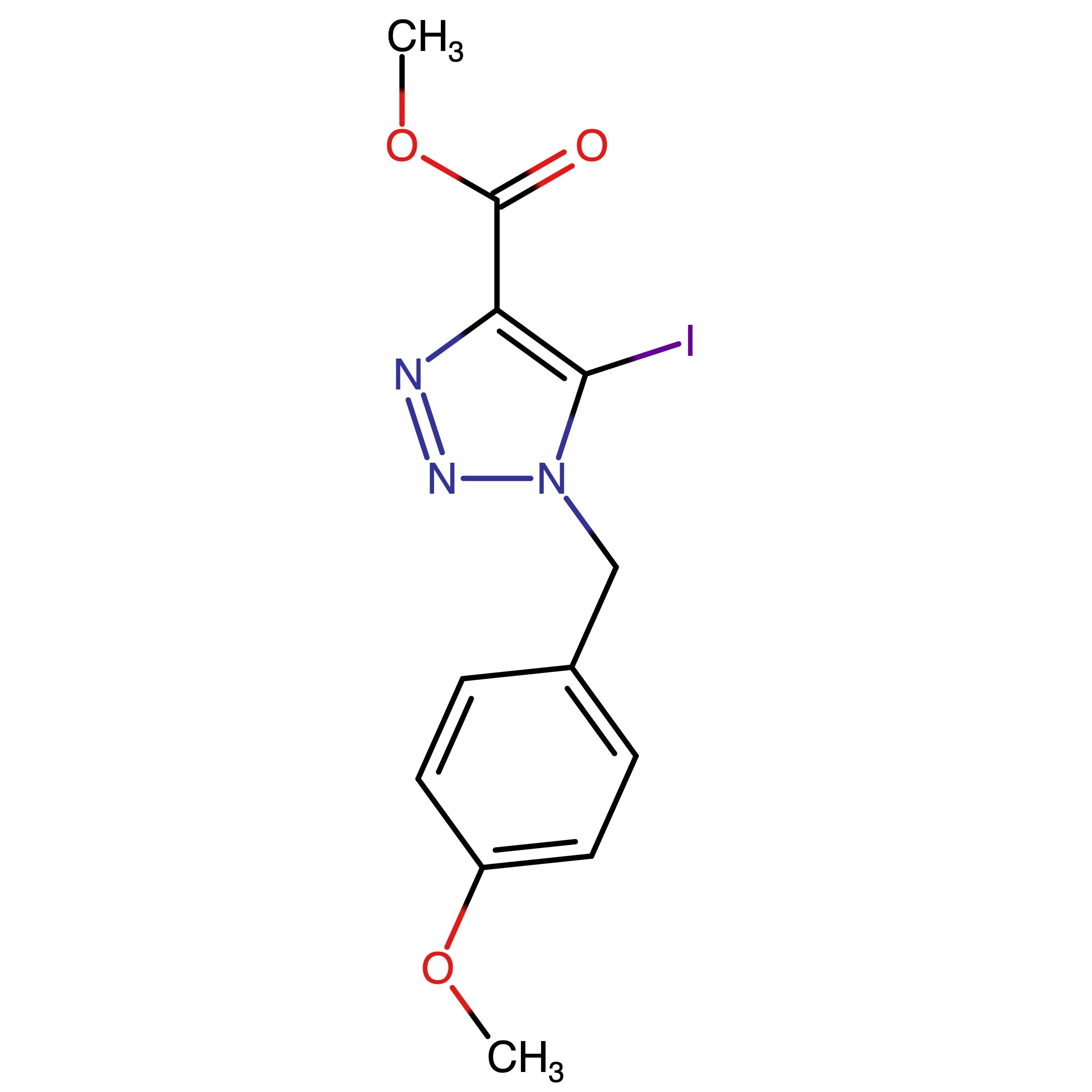 CAS 2361218-31-5 | Methyl 5-iodo-1-(4-methoxybenzyl)-1H-1,2,3-triazole-4-carboxylate