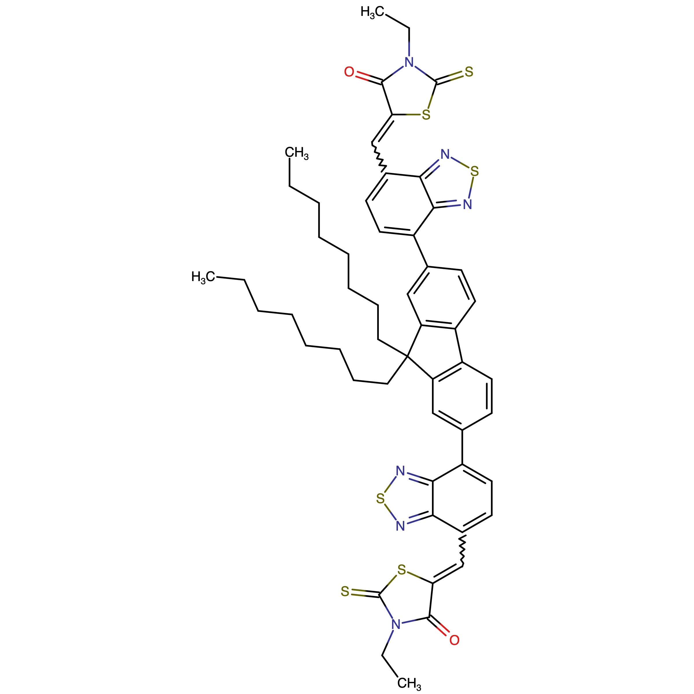 CAS 1644381-95-2 | 5,5'-(((9,9-Dioctyl-9H-fluorene-2,7-diyl)bis(benzo[c][1,2,5]thiadiazole-7,4-diyl))bis(methaneylylidene))bis(3-ethyl-2-thioxothiazolidin-4-one)