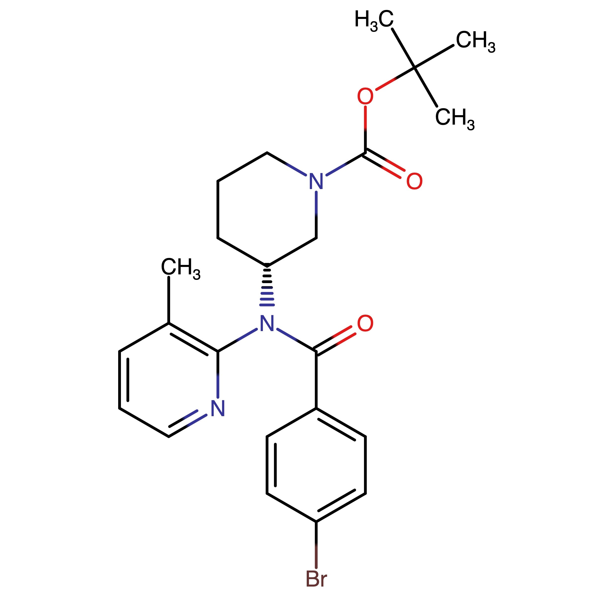 CAS 1632251-19-4 | tert-Butyl (R)-3-(4-bromo-N-(3-methylpyridin-2-yl)benzamido)piperidine-1-carboxylate
