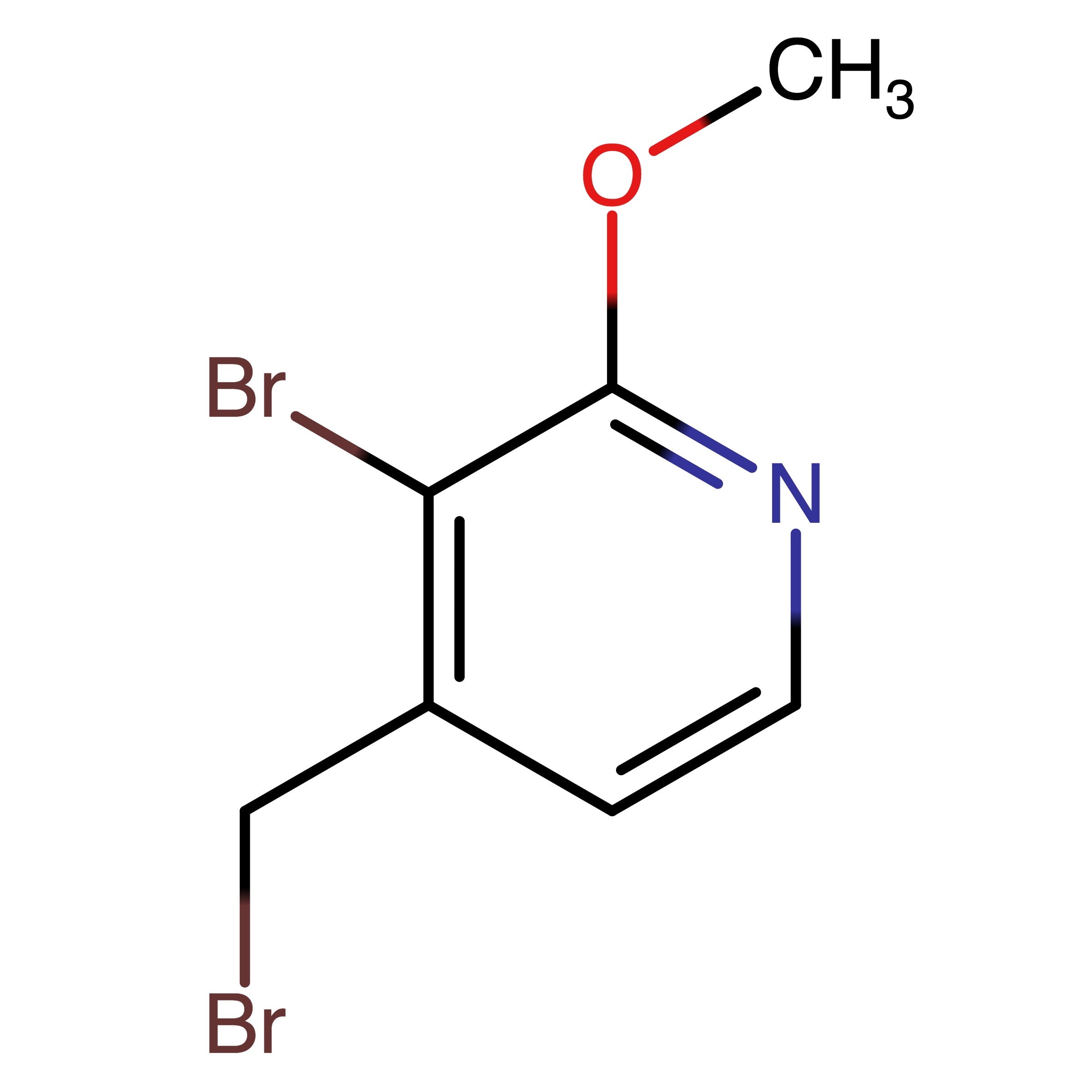 CAS 1227585-66-1 | 3-Bromo-4-(bromomethyl)-2-methoxypyridine | MFCD16607605