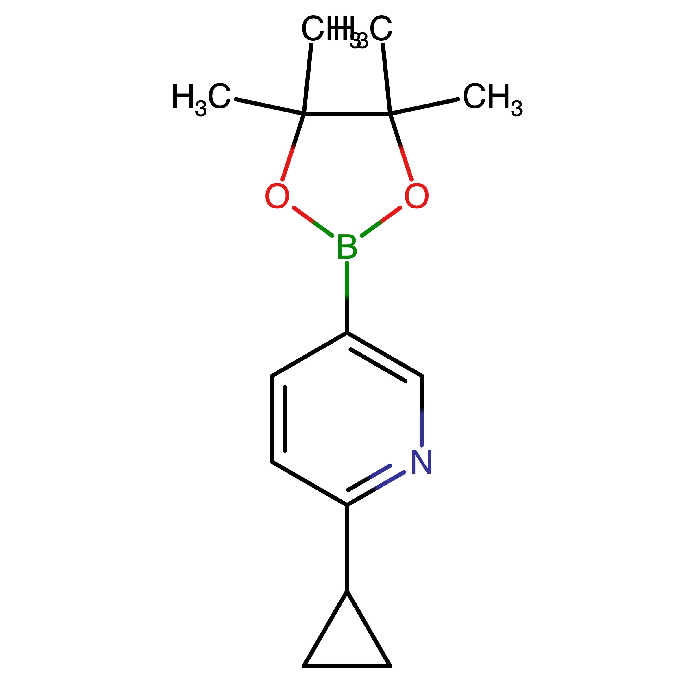 CAS 893567-09-4 | 2-Cyclopropyl-5-(4,4,5,5-tetramethyl-1,3,2-dioxaborolan-2-yl)pyridine | MFCD09952039