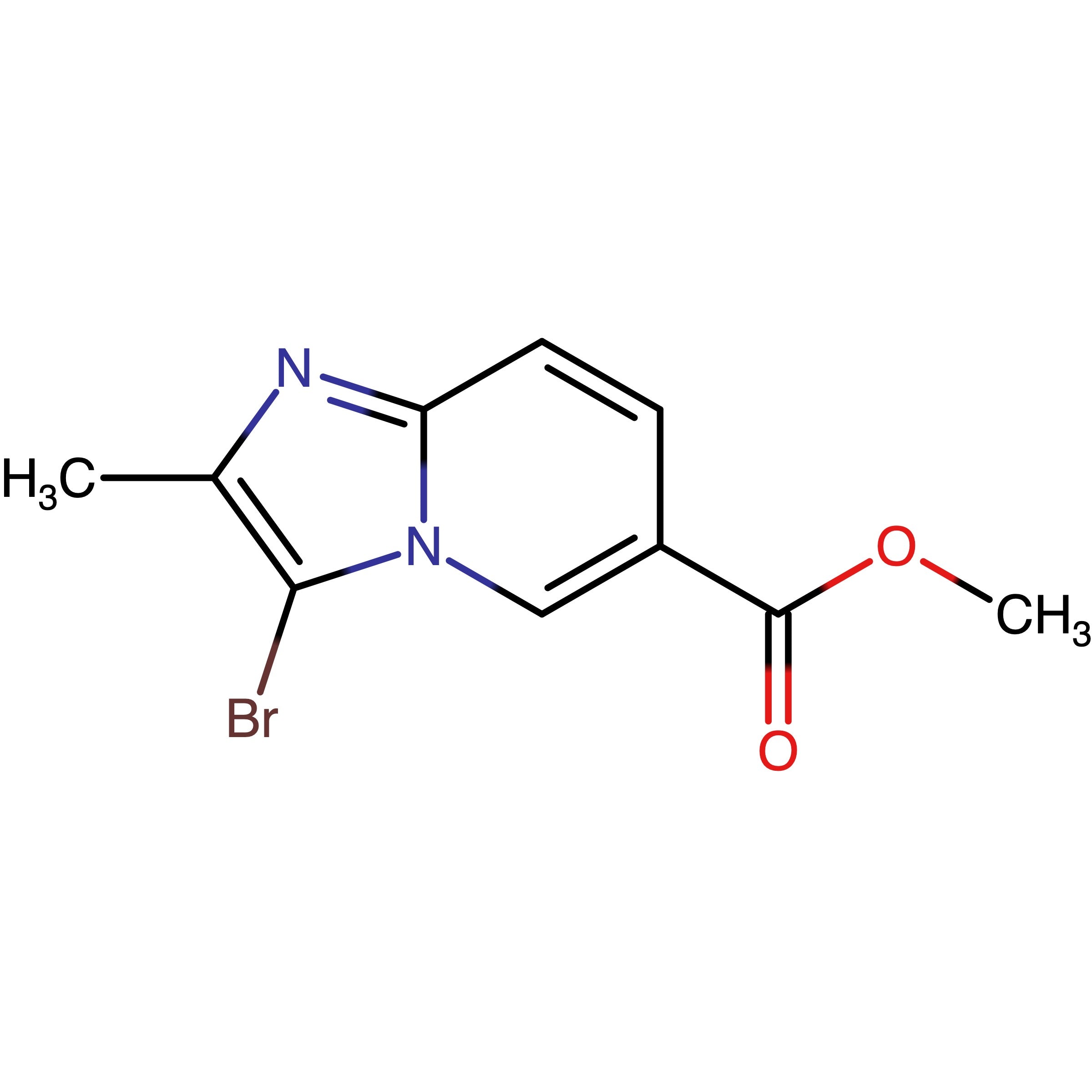 CAS 1188506-33-3 | Methyl 3-bromo-2-methylimidazo[1,2-a]pyridine-6-carboxylate