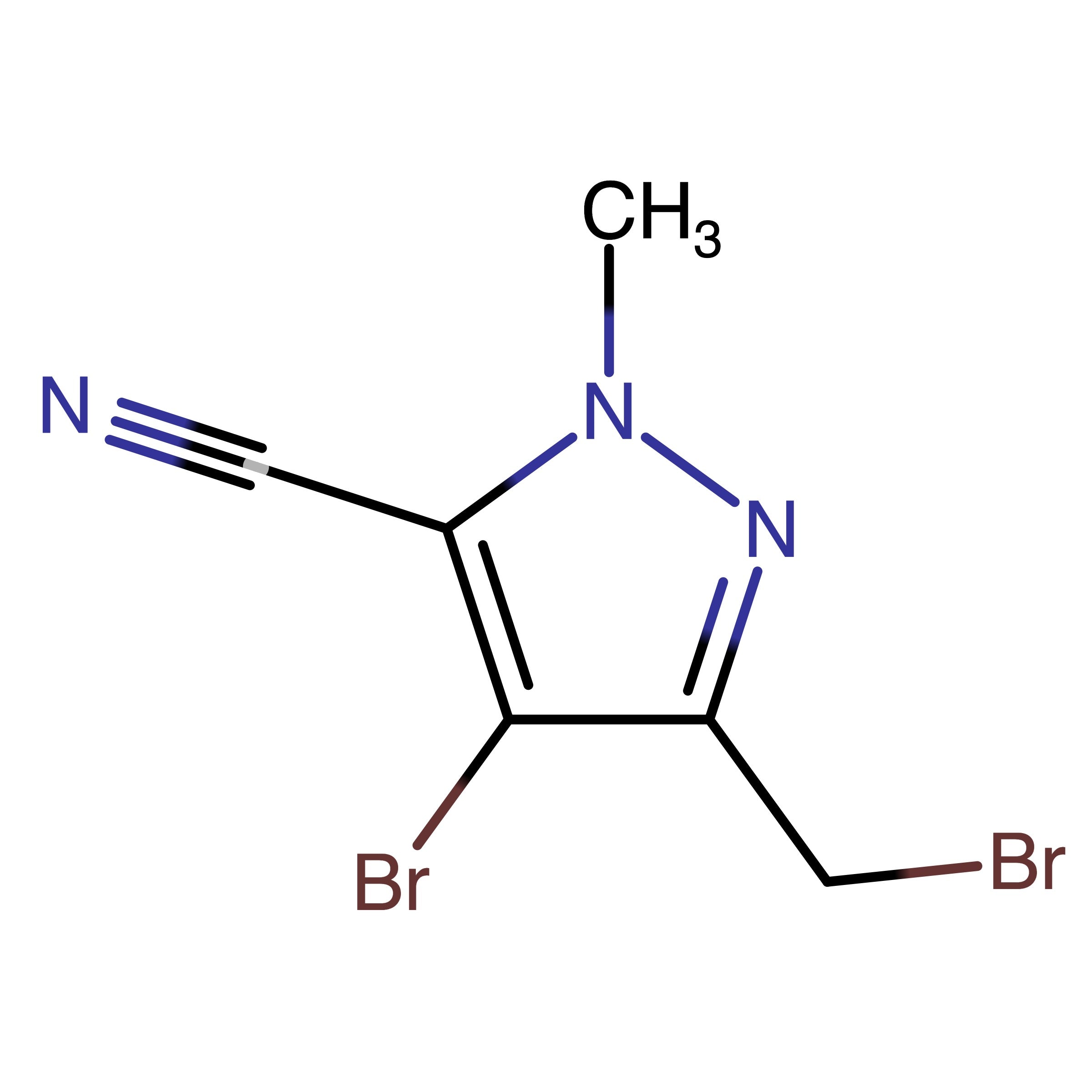 CAS 1454848-82-8 | 4-Bromo-3-(bromomethyl)-1-methyl-1H-pyrazole-5-carbonitrile