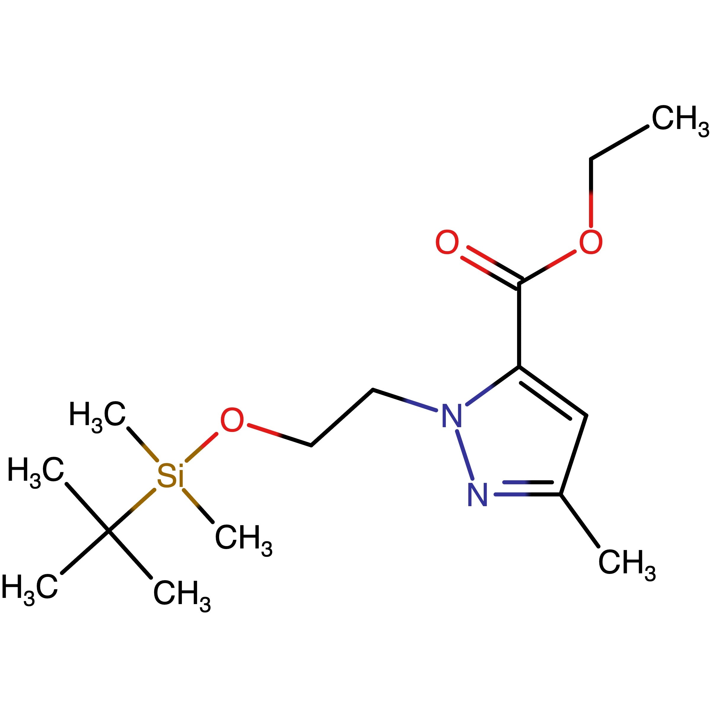 CAS 1454849-08-1 | Ethyl 1-(2-((tert-butyldimethylsilyl)oxy)ethyl)-3-methyl-1H-pyrazole-5-carboxylate