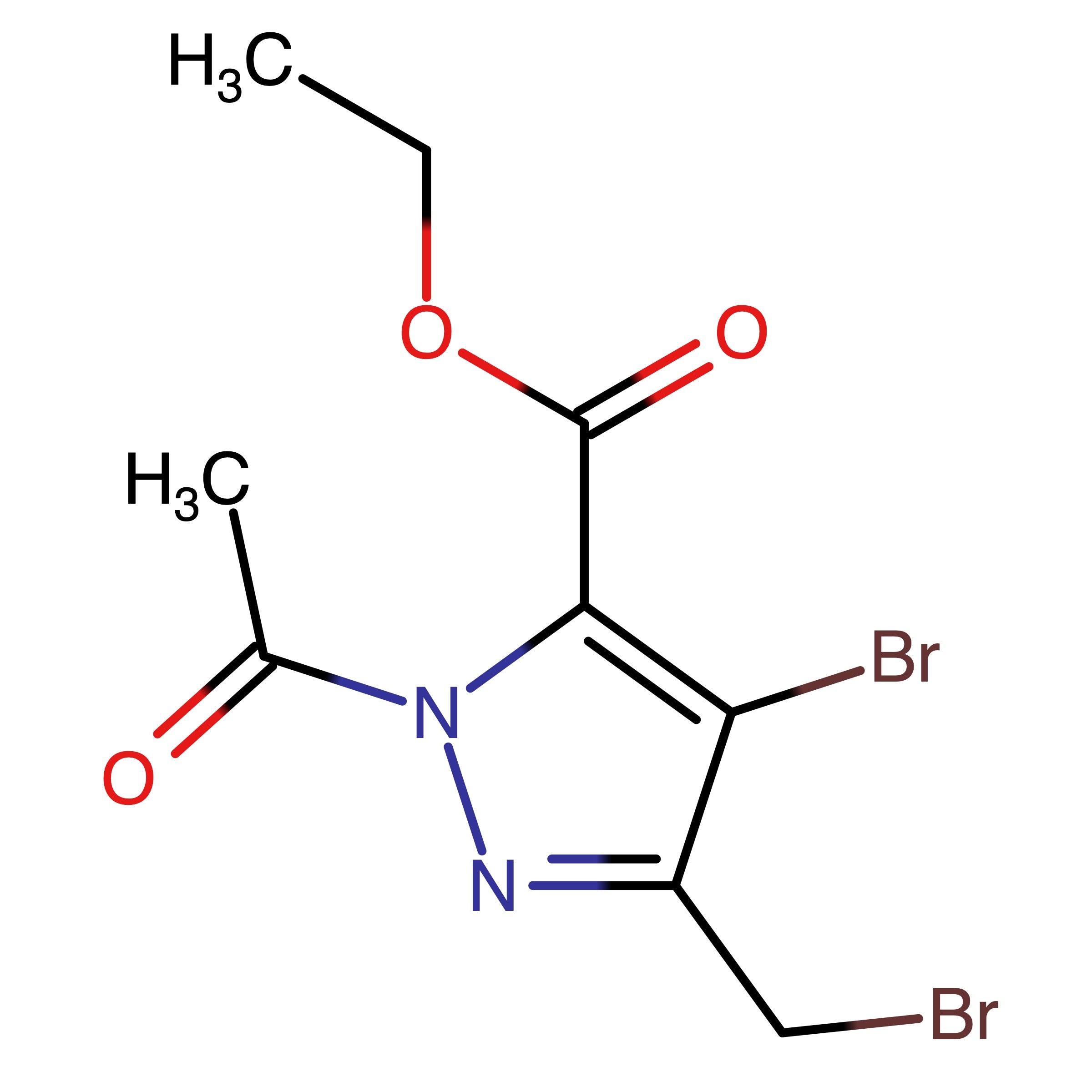 CAS 1454849-21-8 | Ethyl 1-acetyl-4-bromo-3-(bromomethyl)-1H-pyrazole-5-carboxylate