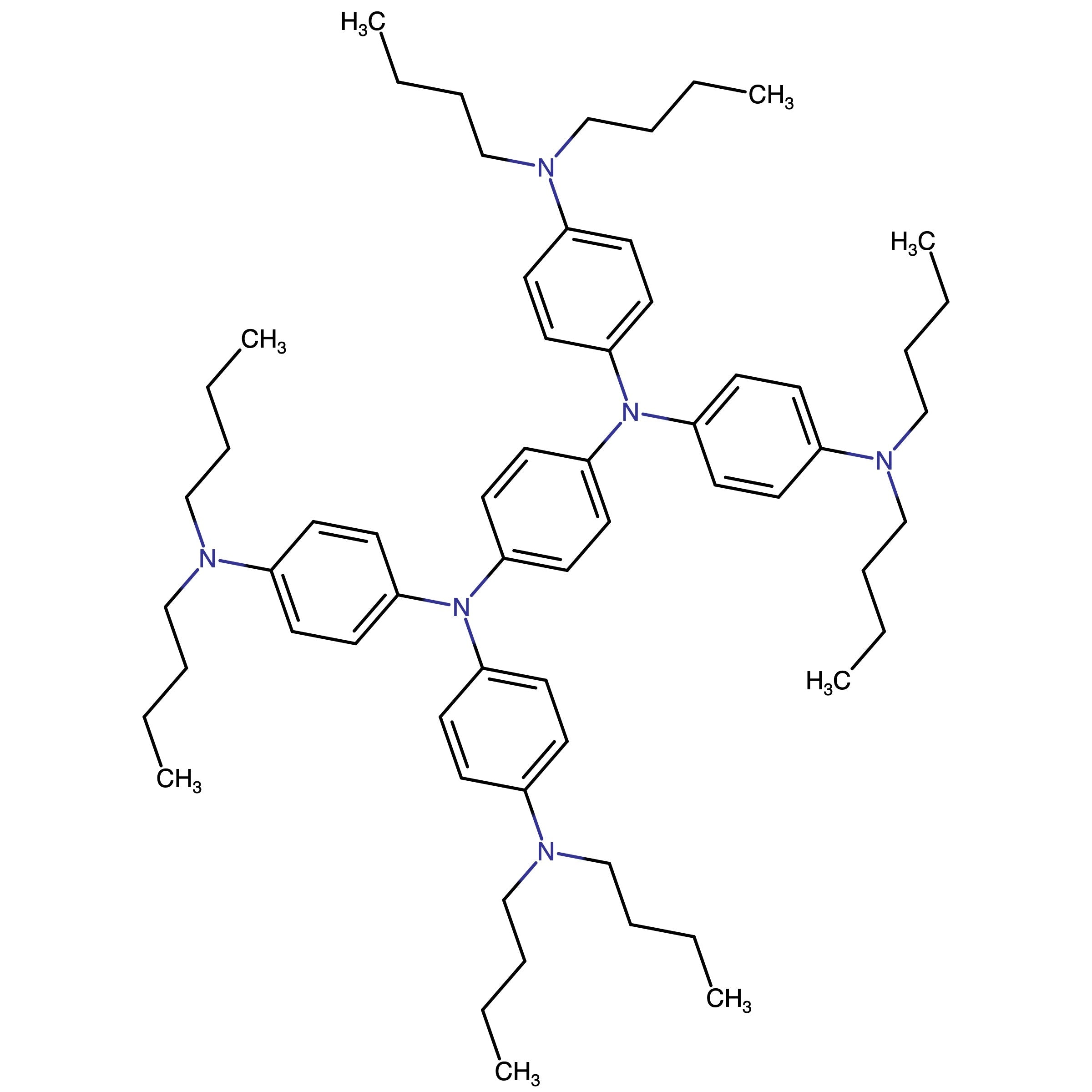 CAS 4182-80-3 | 1,4-Bis[N,N-bis(4-N,N-di-n-butylaminophenyl)amino]benzene | MFCD09832942