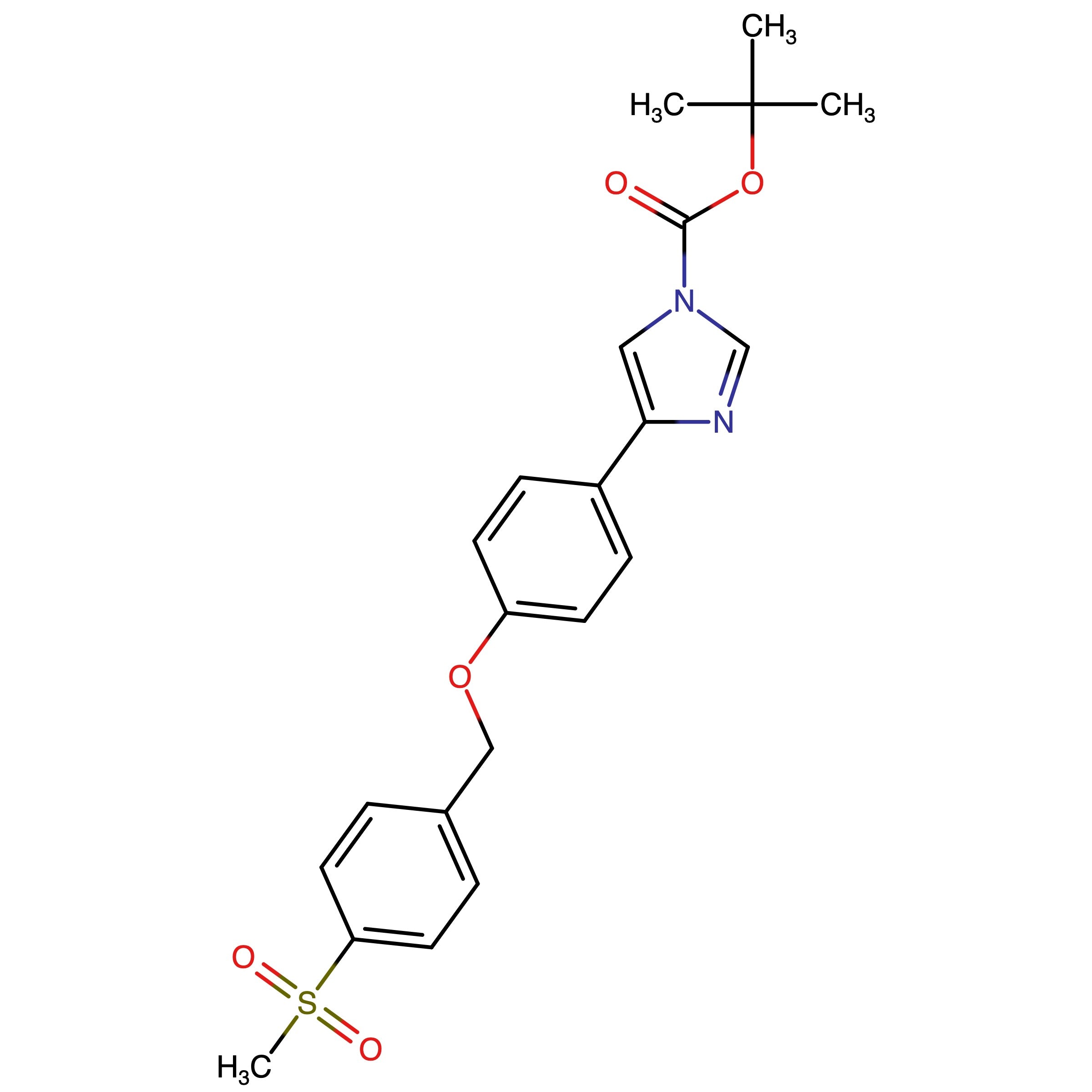 CAS 2907705-89-7 | tert-Butyl 4-(4-((4-(methylsulfonyl)benzyl)oxy)phenyl)-1H-imidazole-1-carboxylate