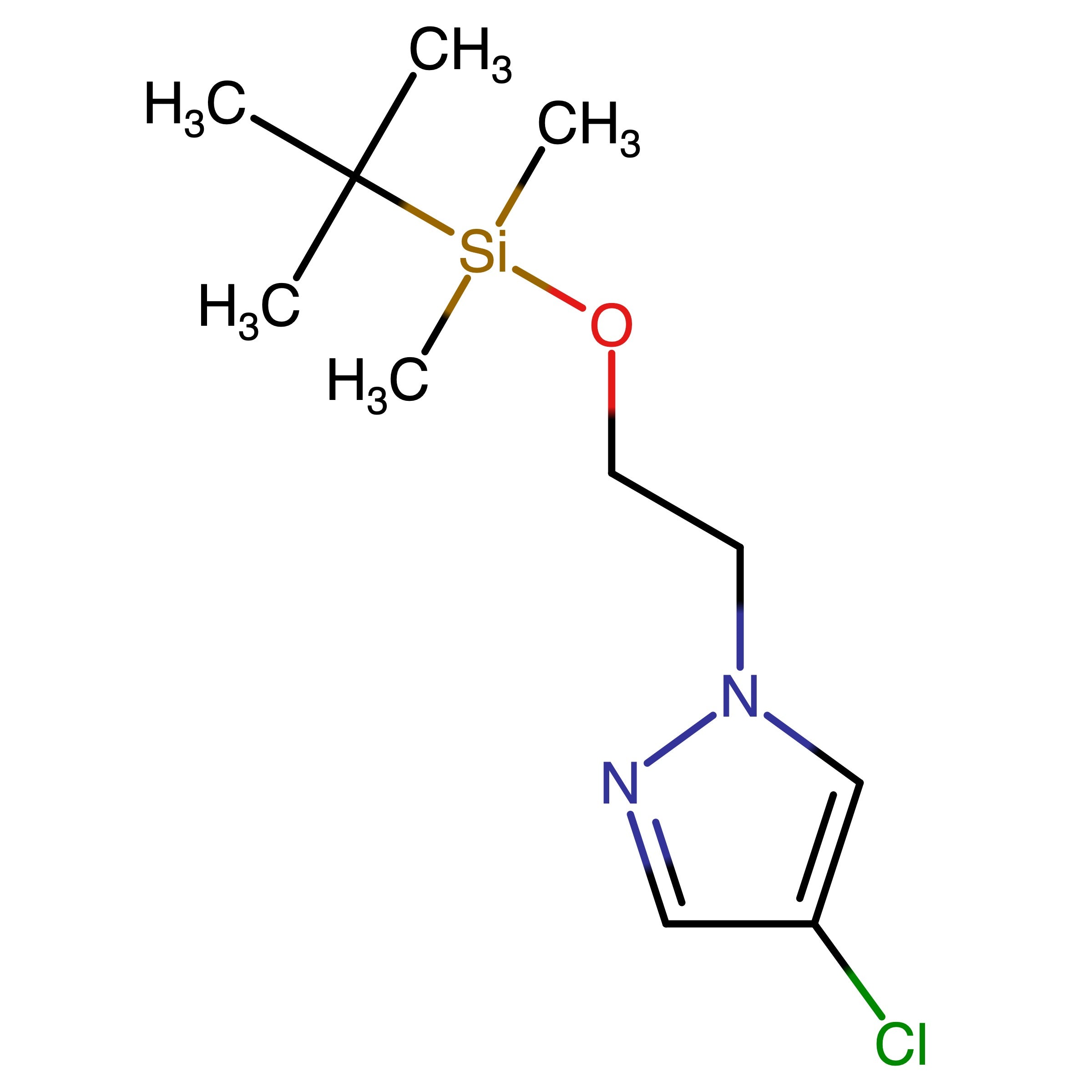 CAS 2750602-52-7 | 1-(2-((tert-Butyldimethylsilyl)oxy)ethyl)-4-chloro-1H-pyrazole