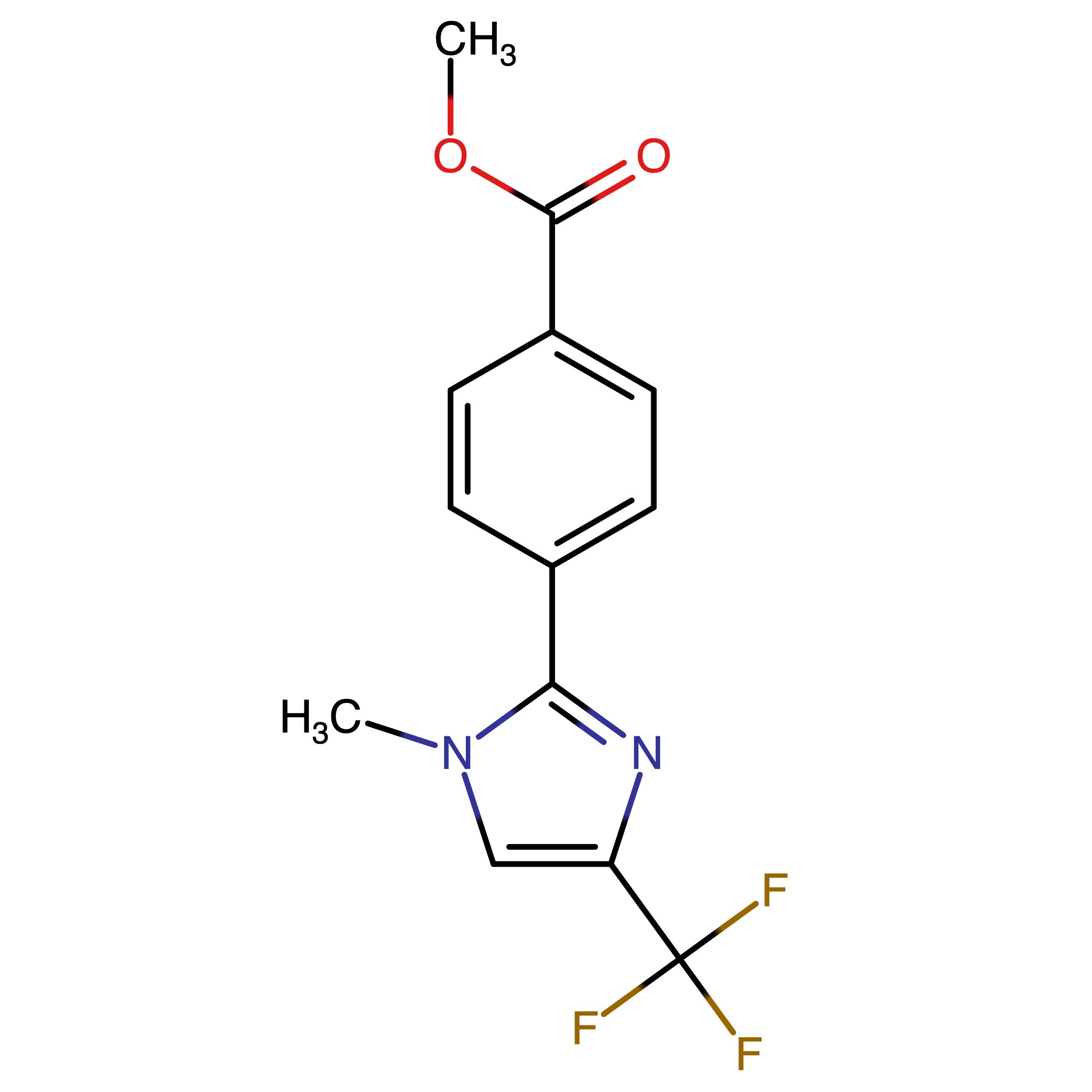 CAS 2446481-79-2 | Methyl 4-(1-methyl-4-(trifluoromethyl)-1H-imidazol-2-yl)benzoate