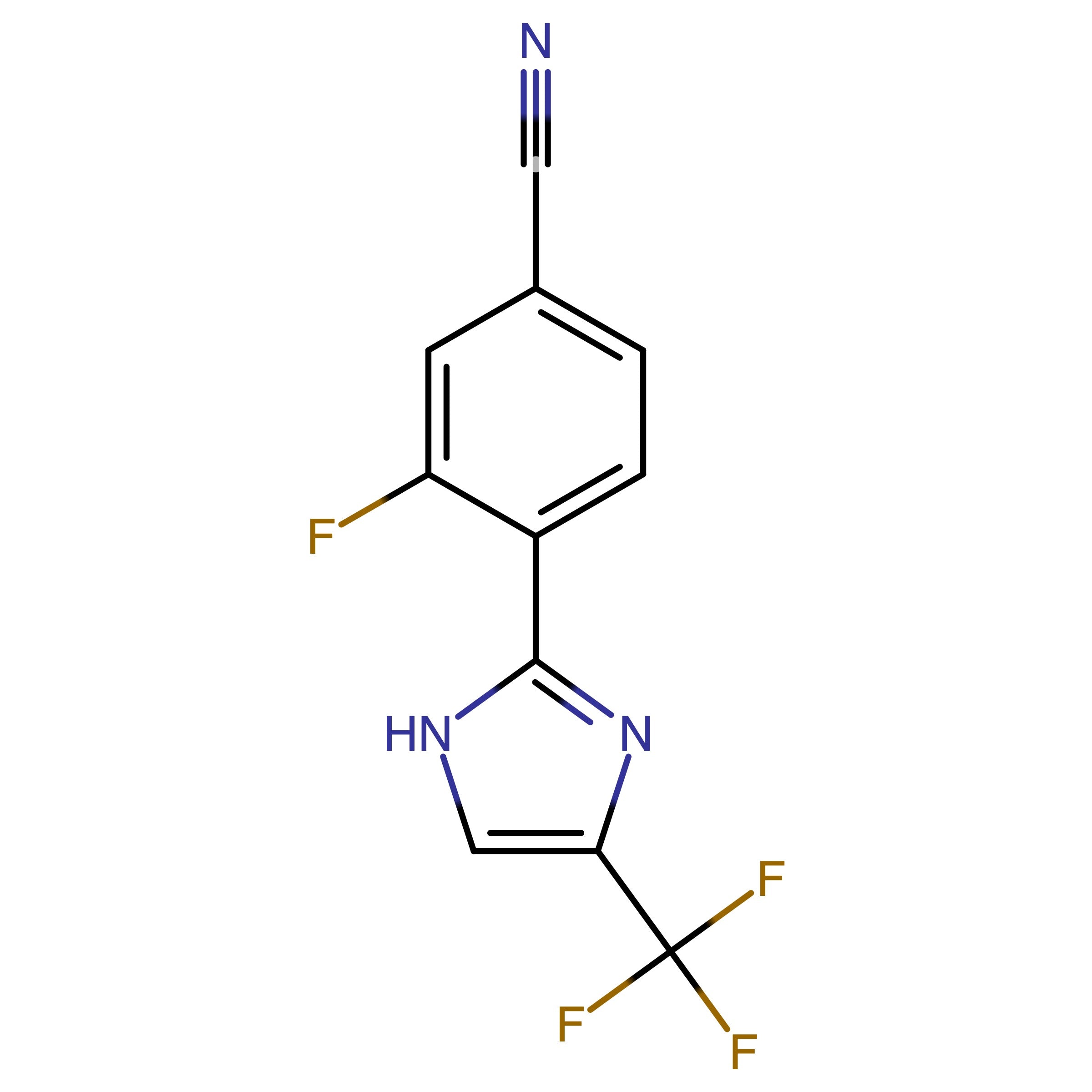 CAS 2750602-59-4 | 3-Fluoro-4-(4-(trifluoromethyl)-1H-imidazol-2-yl)benzonitrile