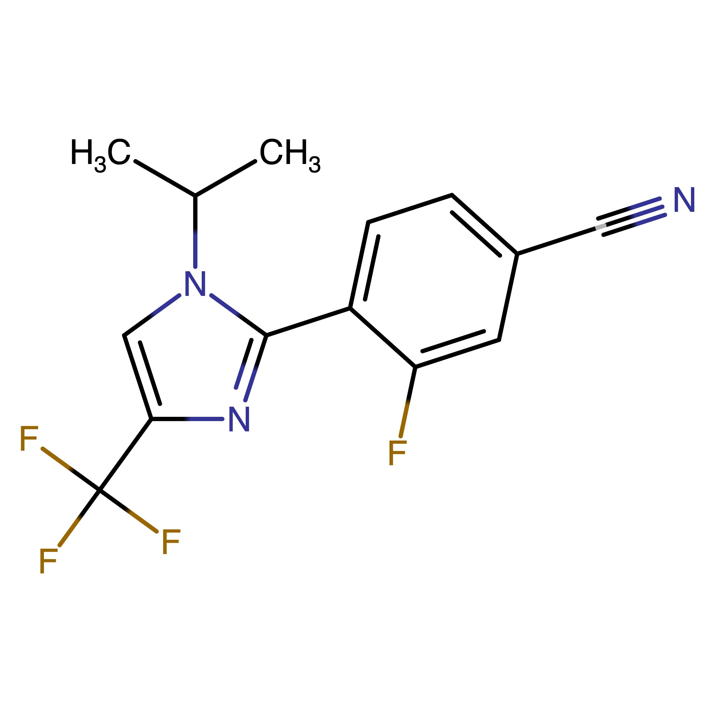 CAS 2750602-63-0 | 3-Fluoro-4-(1-isopropyl-4-(trifluoromethyl)-1H-imidazol-2-yl)benzonitrile