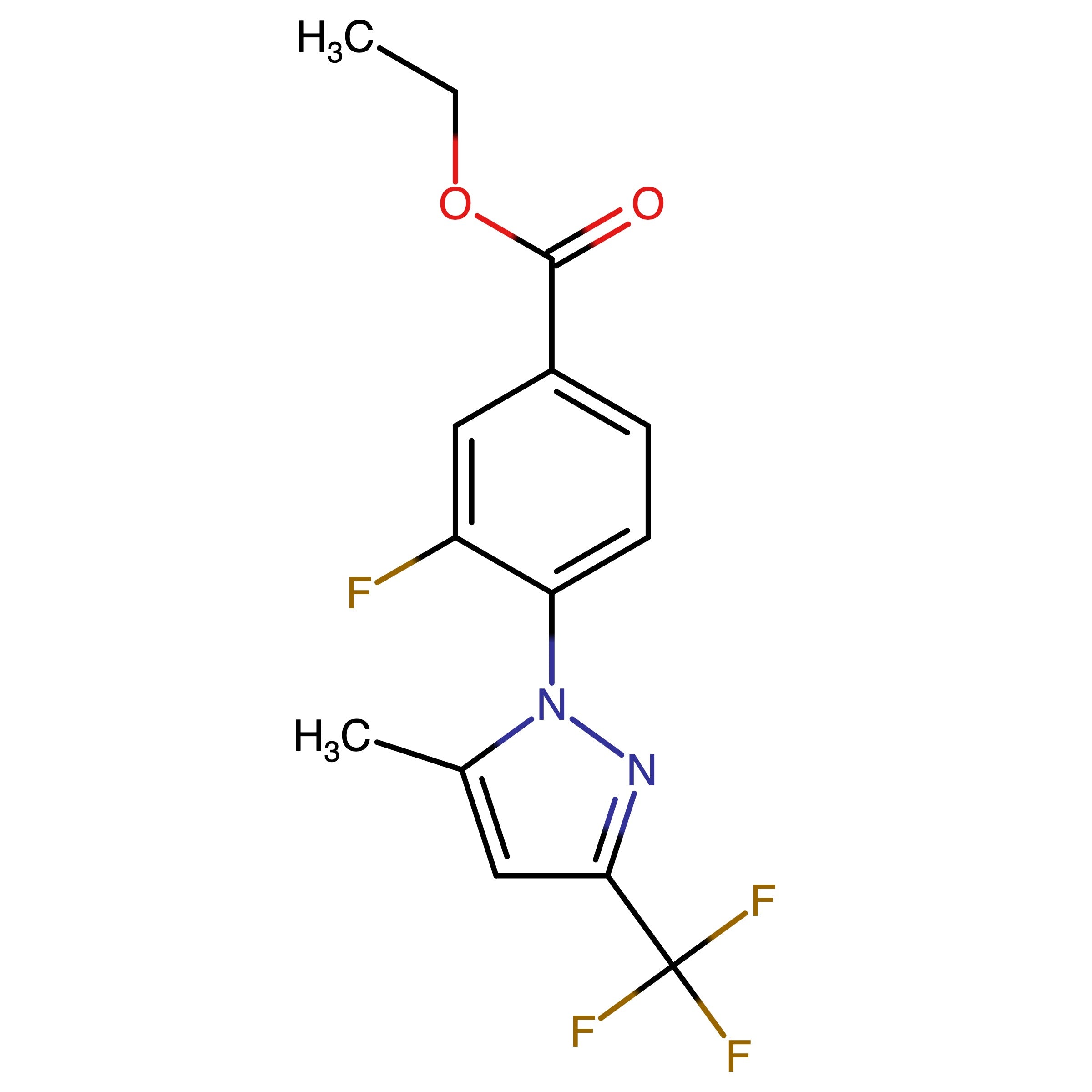 CAS 2750602-67-4 | Ethyl 3-fluoro-4-(5-methyl-3-(trifluoromethyl)-1H-pyrazol-1-yl)benzoate