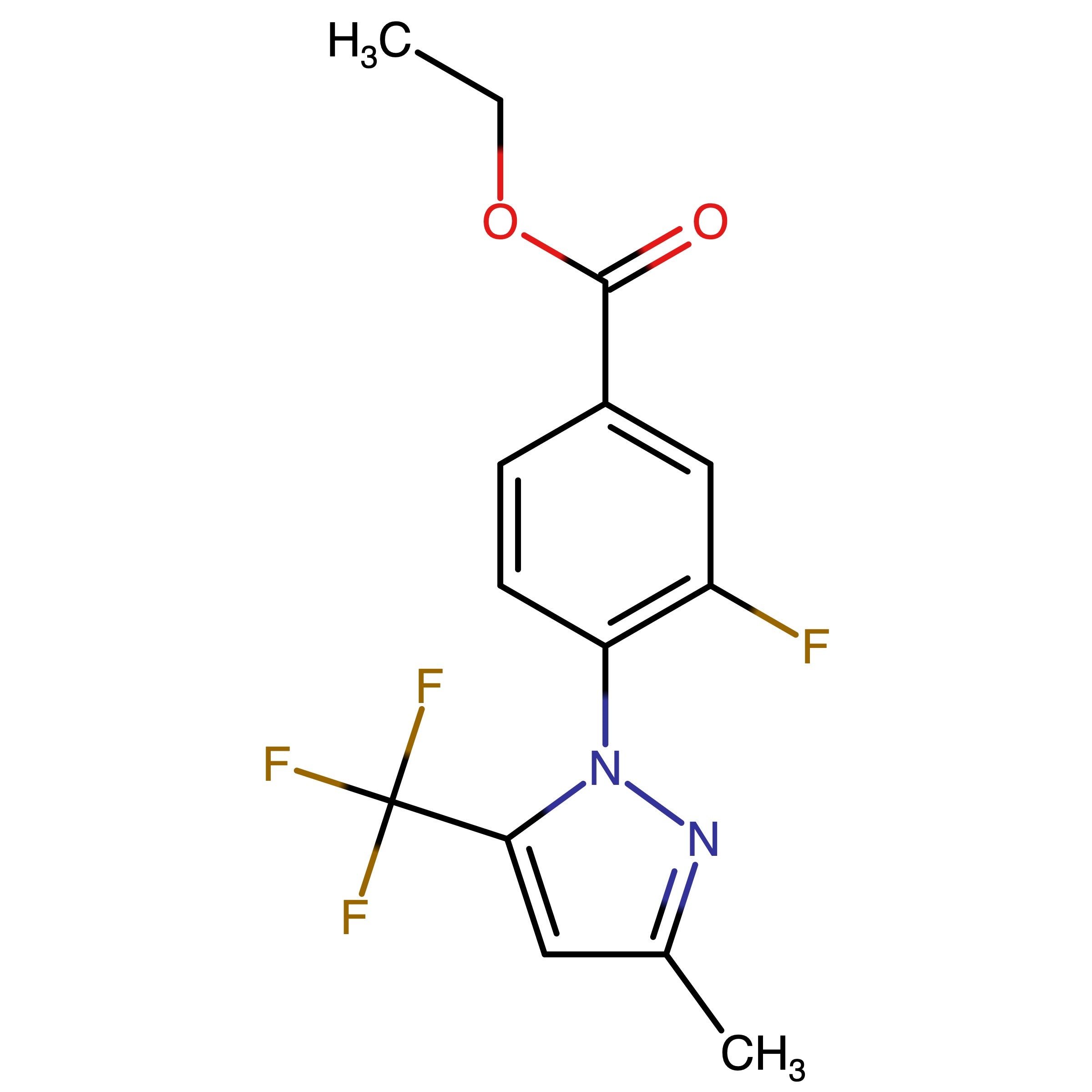 CAS 2750604-30-7 | Ethyl 3-fluoro-4-(3-methyl-5-(trifluoromethyl)-1H-pyrazol-1-yl)benzoate