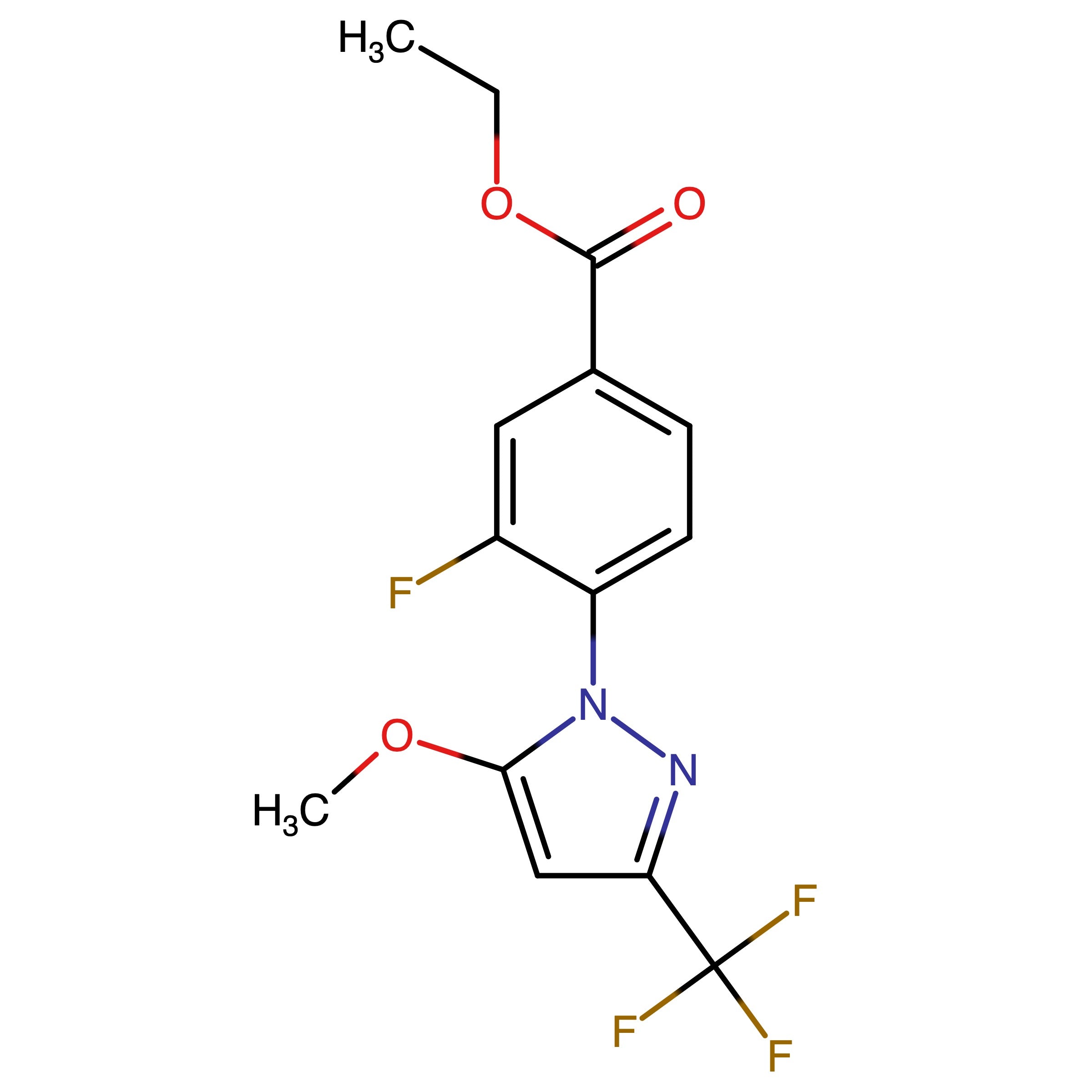 CAS 2750602-74-3 | Ethyl 3-fluoro-4-(5-methoxy-3-(trifluoromethyl)-1H-pyrazol-1-yl)benzoate