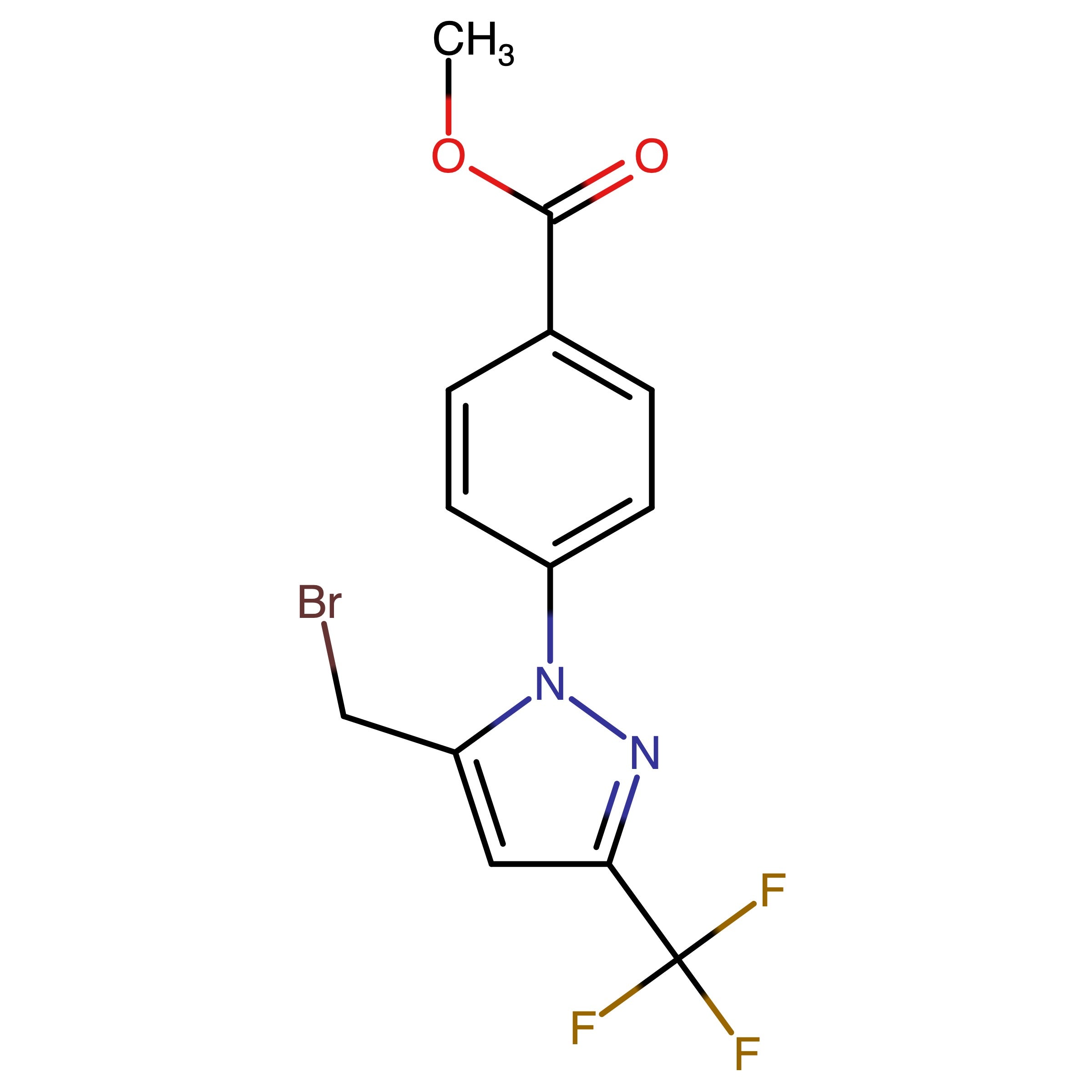 CAS 2750602-90-3 | Methyl 4-(5-(bromomethyl)-3-(trifluoromethyl)-1H-pyrazol-1-yl)benzoate