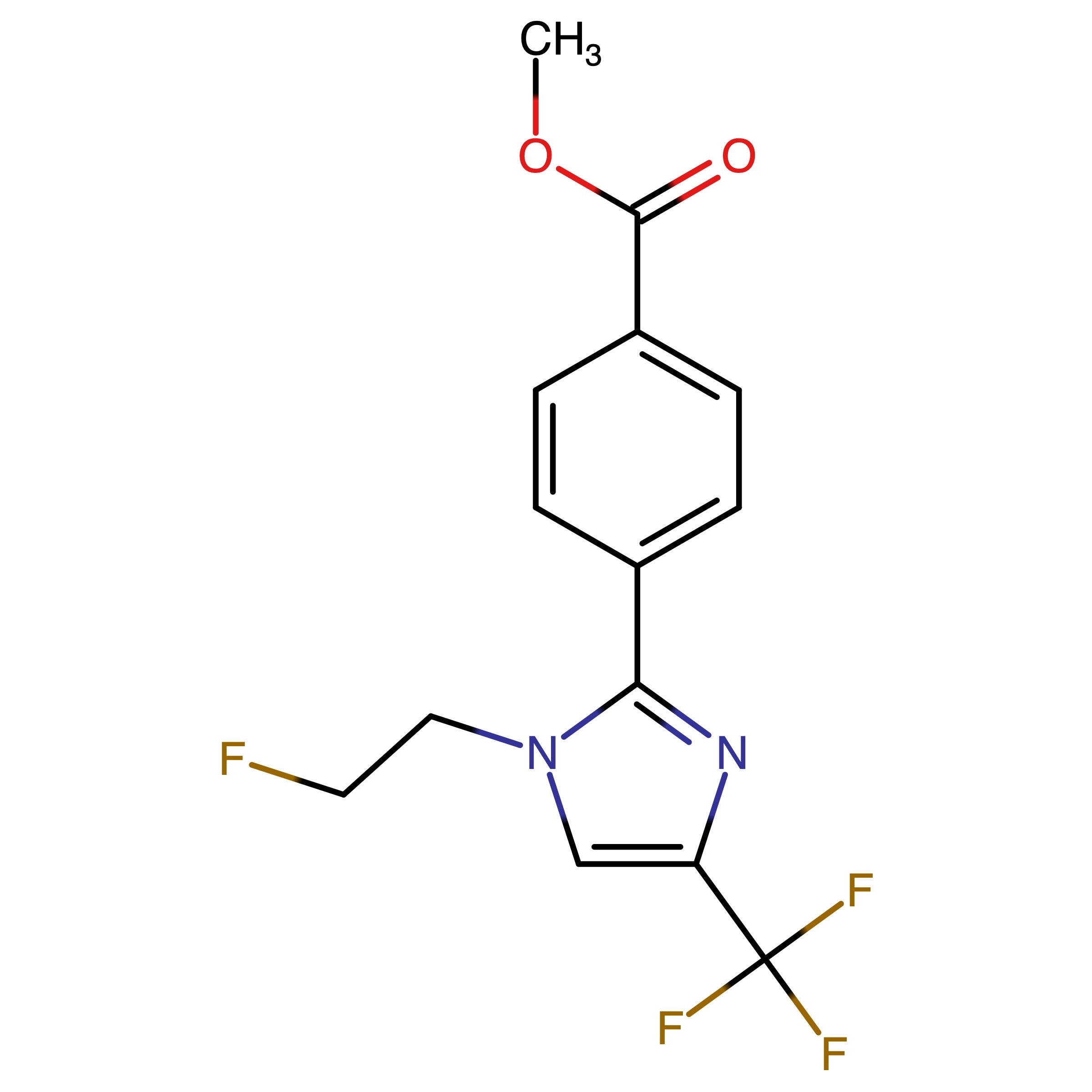 CAS 2750603-09-7 | Methyl 4-(1-(2-fluoroethyl)-4-(trifluoromethyl)-1H-imidazol-2-yl)benzoate