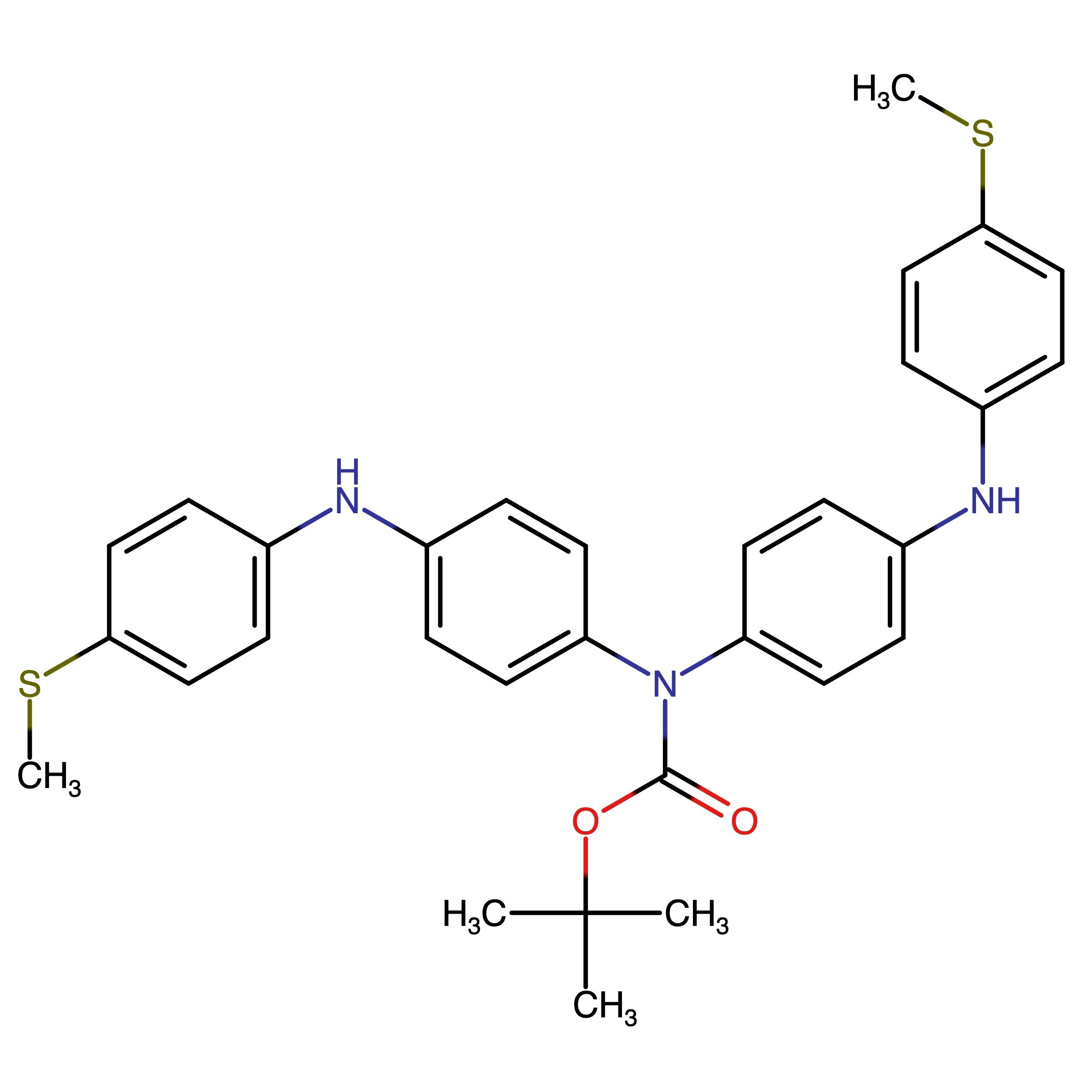 CAS 2921653-82-7 | tert-Butyl bis(4-((4-(methylthio)phenyl)amino)phenyl)carbamate