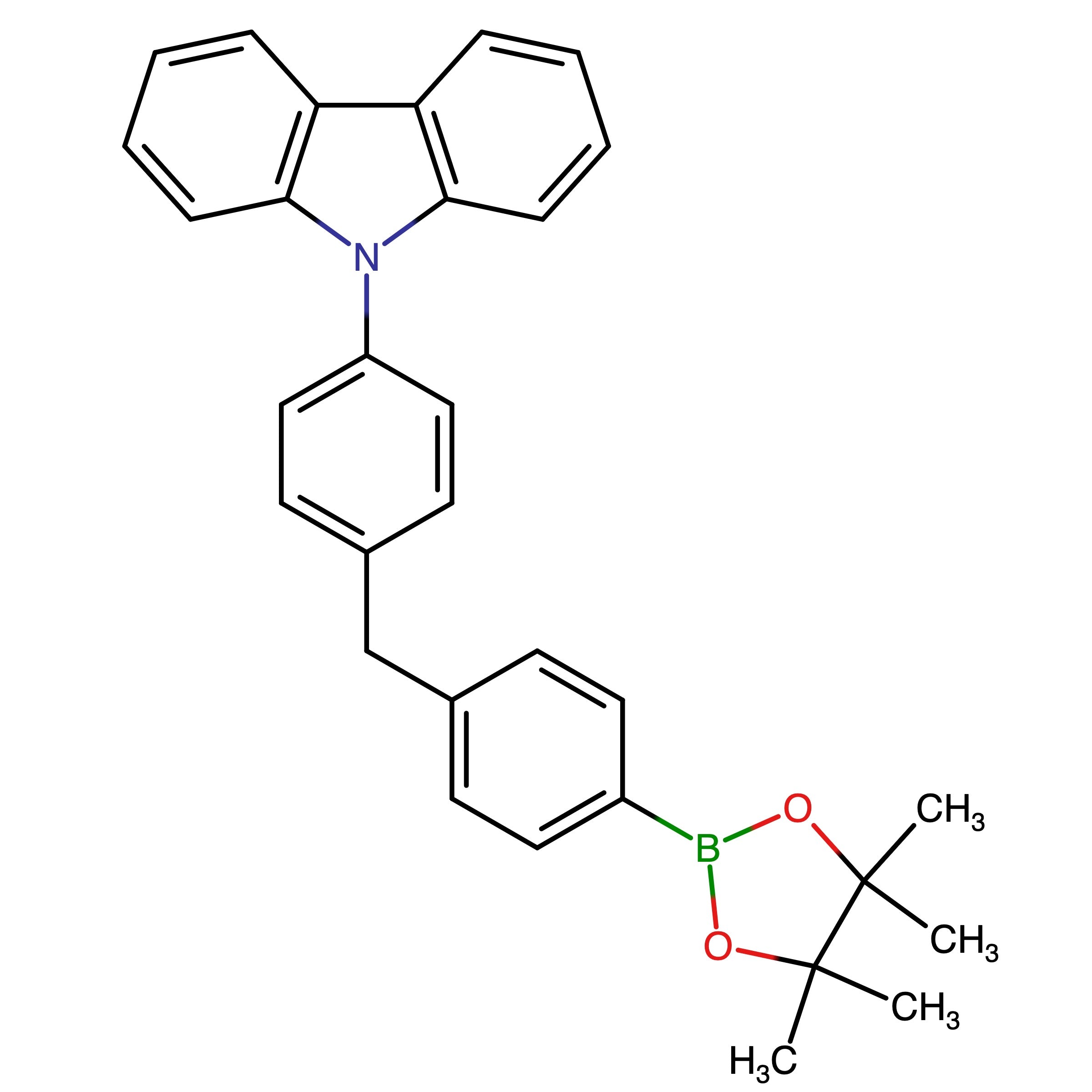 CAS 2842036-50-2 | 9-(4-(4-(4,4,5,5-Tetramethyl-1,3,2-dioxaborolan-2-yl)benzyl)phenyl)-9H-carbazole