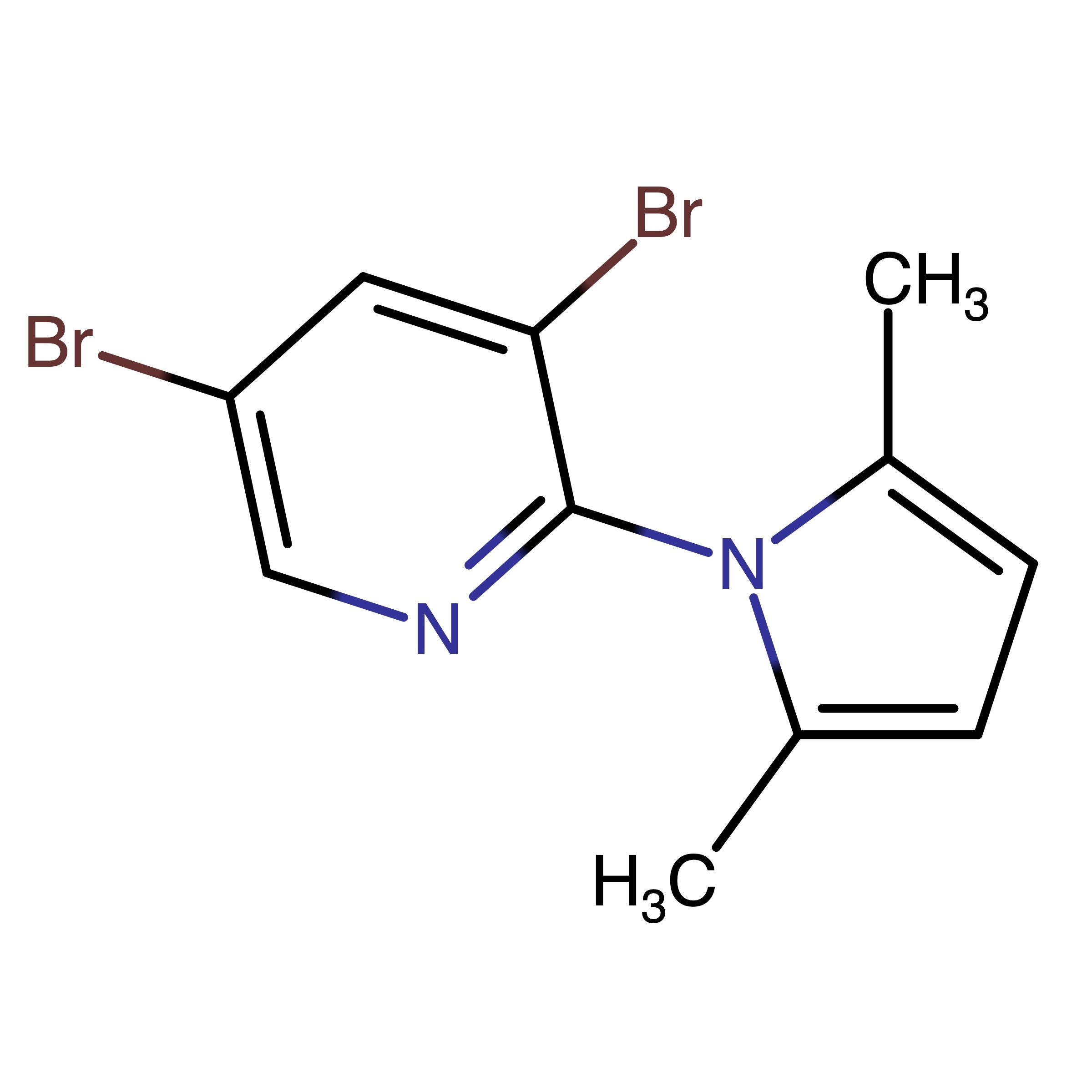 CAS 1210477-73-8 | 3,5-Dibromo-2-(2,5-dimethyl-1H-pyrrol-1-yl)pyridine | MFCD17011087