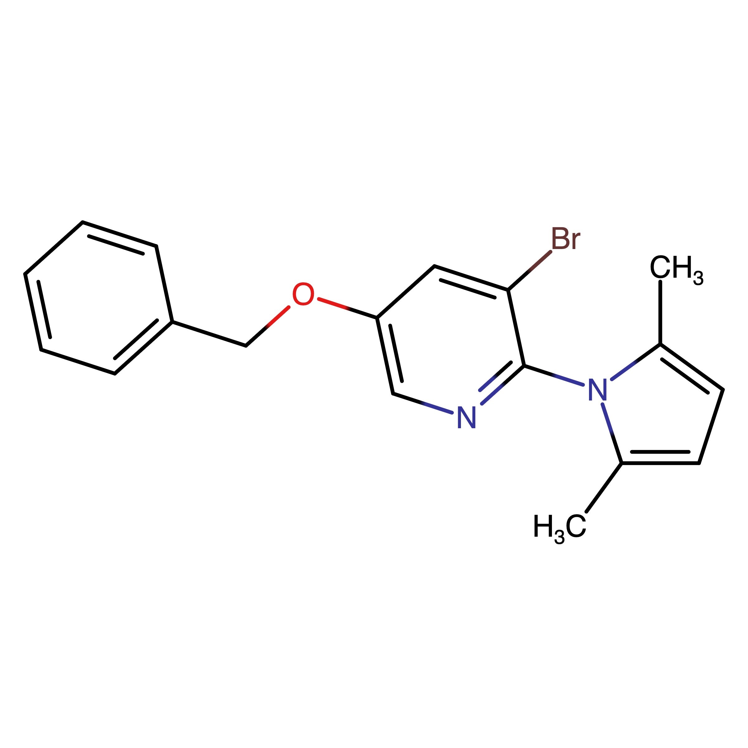 CAS 1262133-29-8 | 5-(Benzyloxy)-3-bromo-2-(2,5-dimethyl-1H-pyrrol-1-yl)pyridine | MFCD28400561