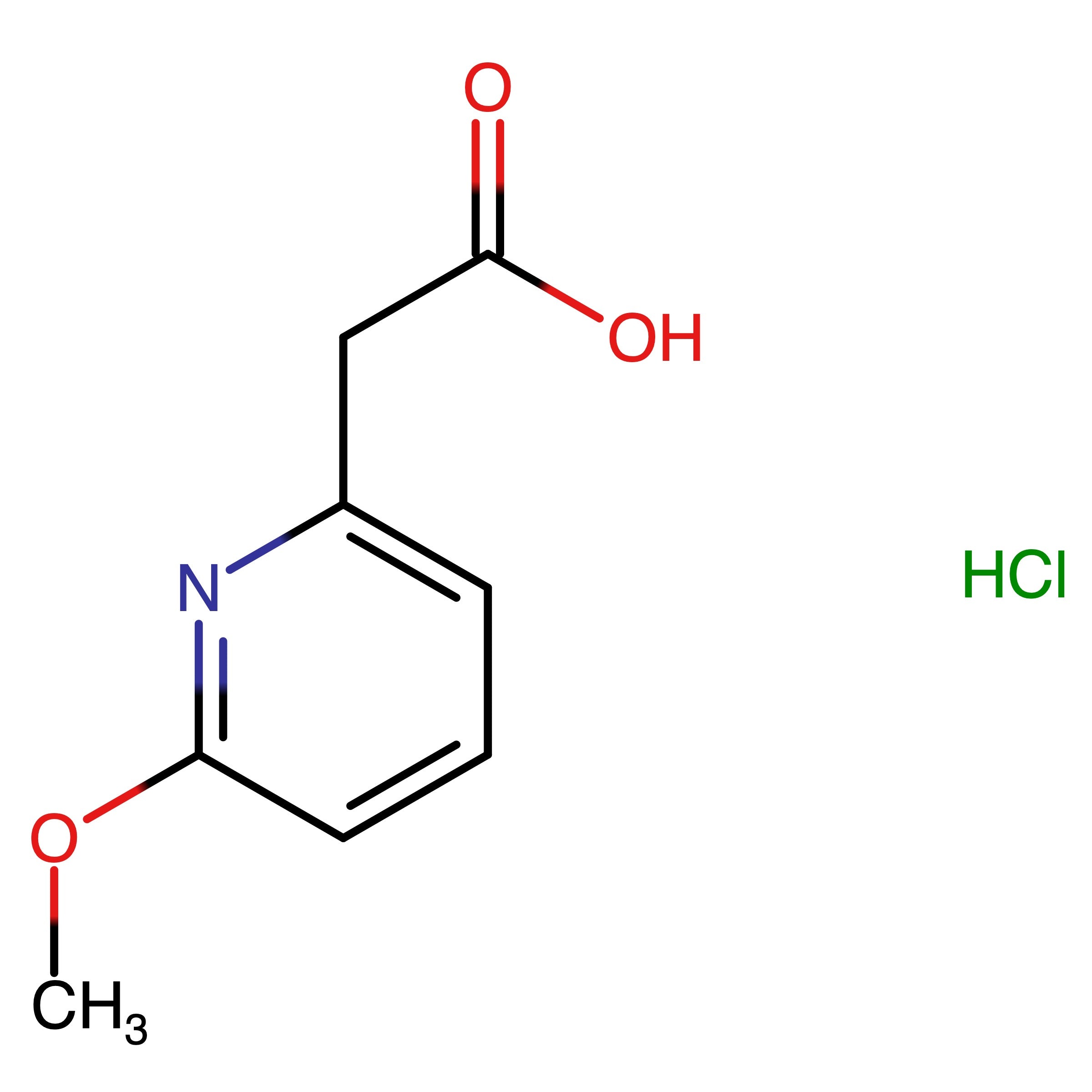 CAS 1803566-68-8 | 2-(6-Methoxypyridin-2-yl)acetic acid hydrochloride | MFCD26408021