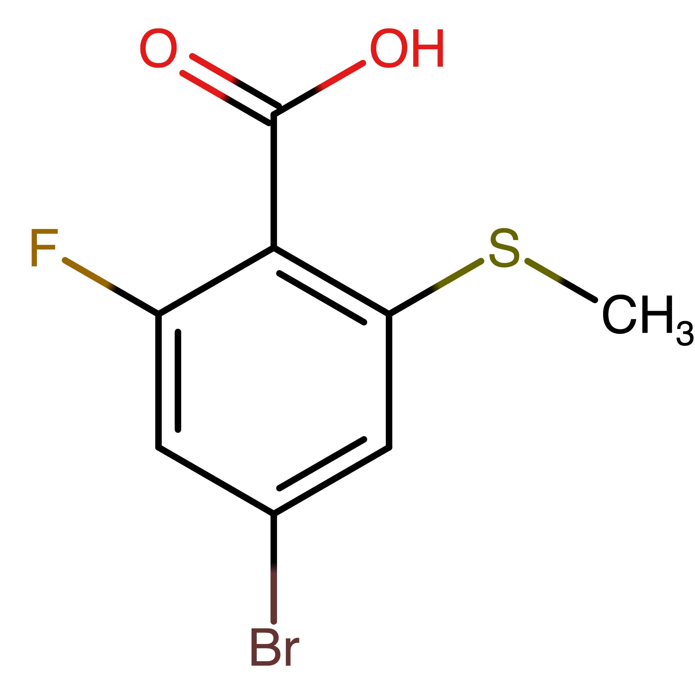 CAS 1256918-52-1 | 4-Bromo-2-fluoro-6-(methylthio)benzoic acid | MFCD30829644