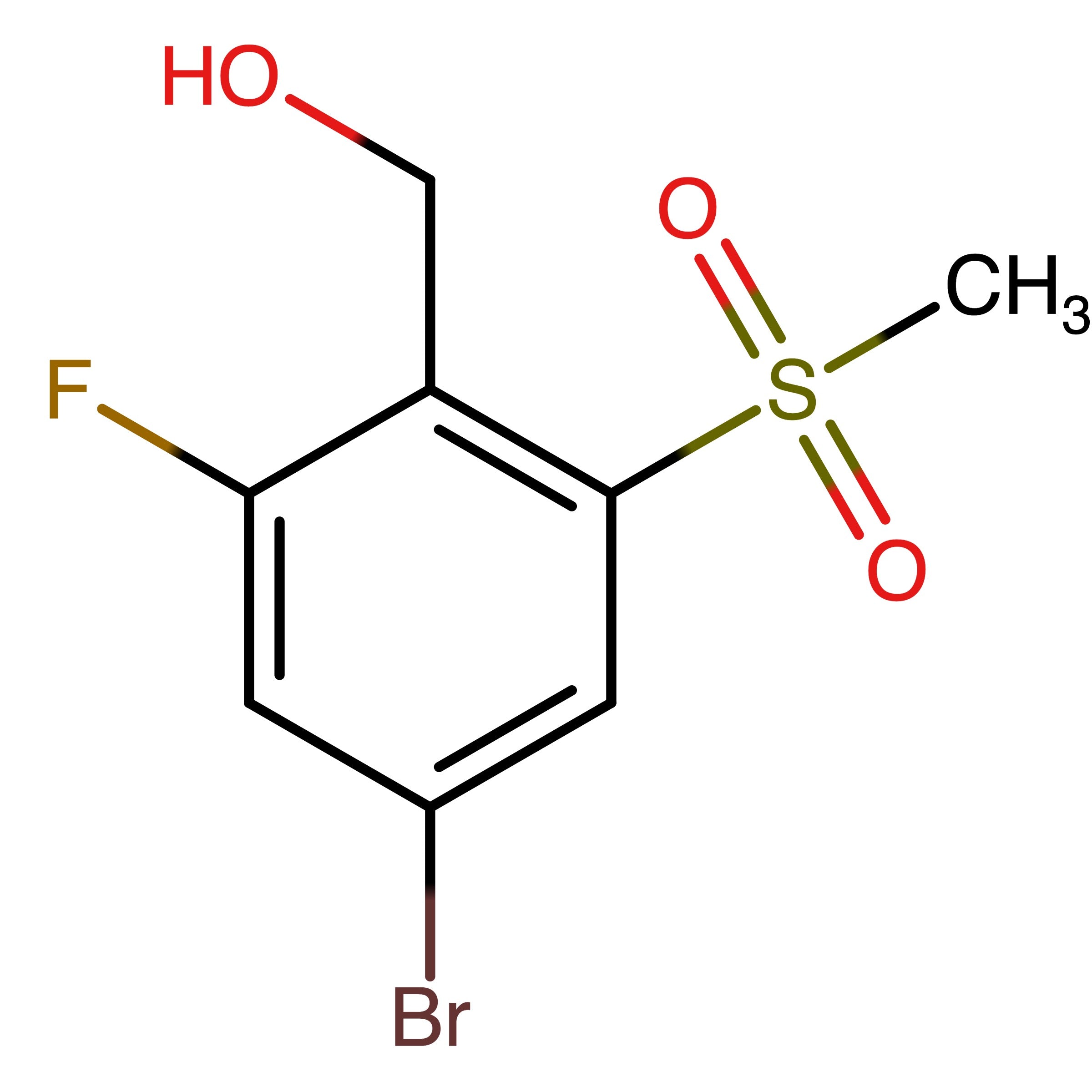 CAS 1256918-54-3 | (4-Bromo-2-fluoro-6-(methylsulfonyl)phenyl)methanol | MFCD30536413
