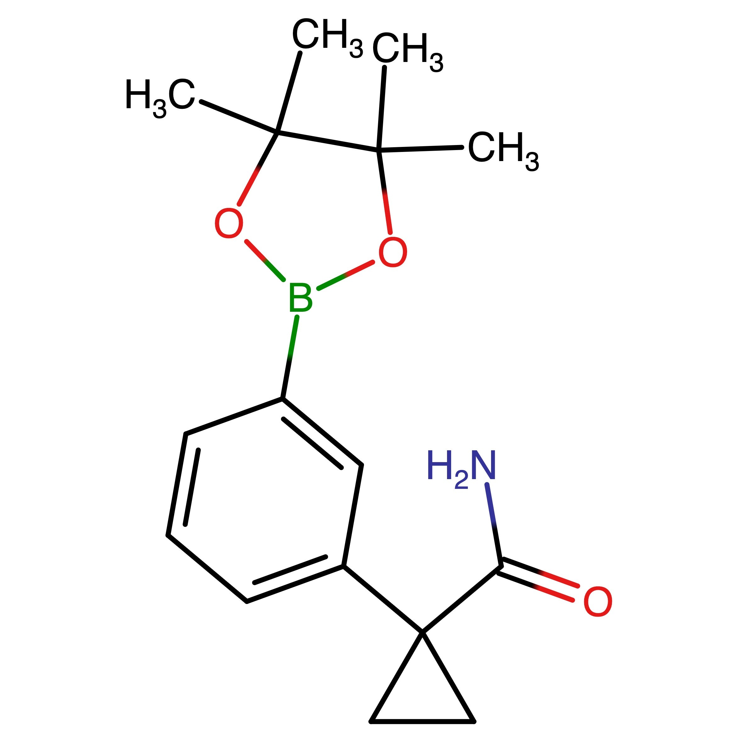 CAS 1628010-77-4 | 1-(3-(4,4,5,5-Tetramethyl-1,3,2-dioxaborolan-2-yl)phenyl)cyclopropane-1-carboxamide | MFCD24039917