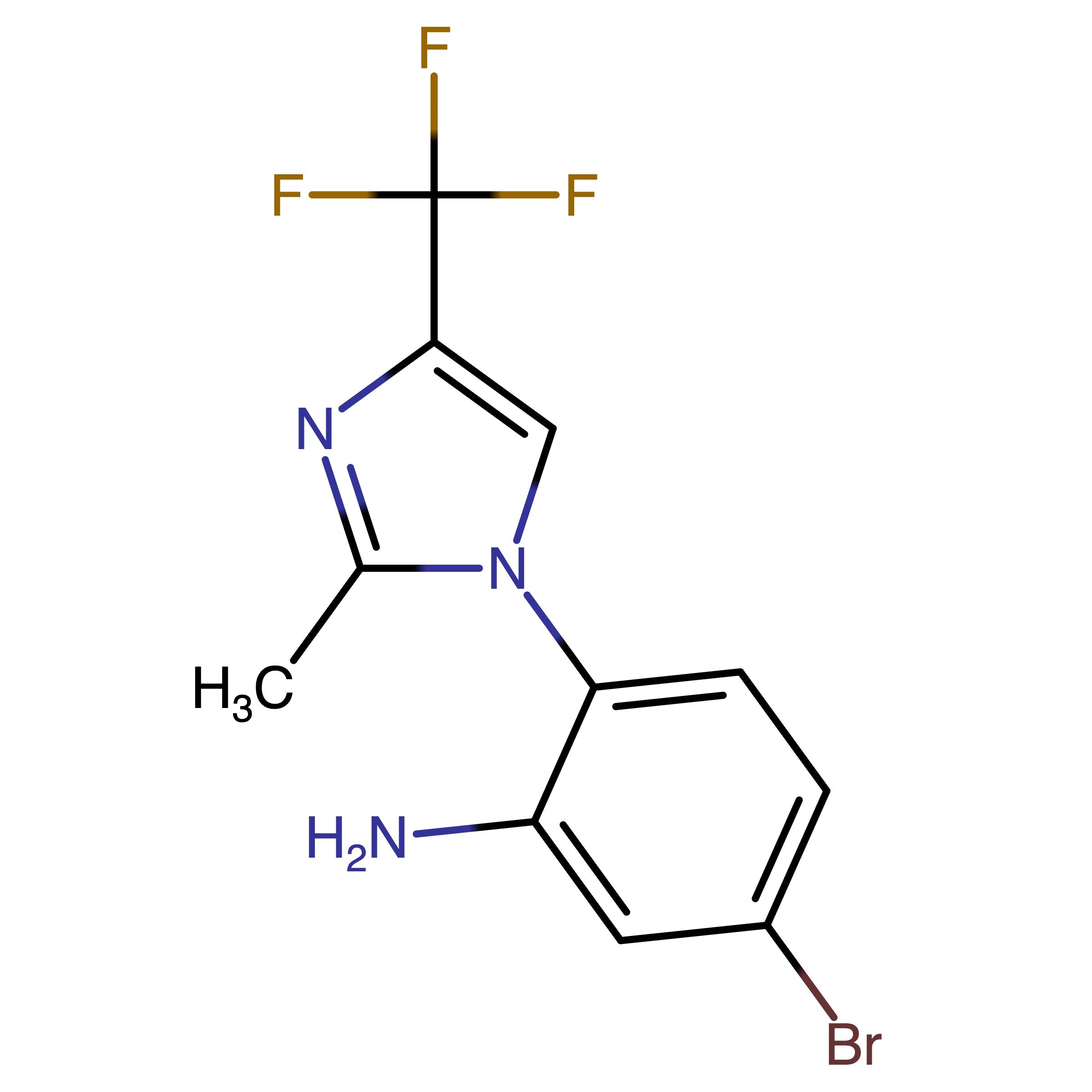 CAS 1628010-82-1 | 5-Bromo-2-(2-methyl-4-(trifluoromethyl)-1H-imidazol-1-yl)aniline