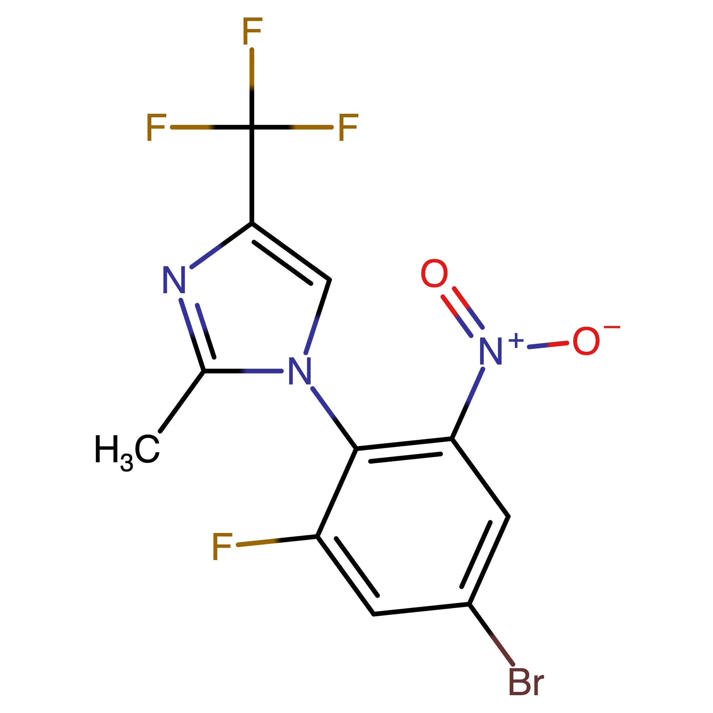 CAS 1628011-01-7 | 1-(4-Bromo-2-fluoro-6-nitrophenyl)-2-methyl-4-(trifluoromethyl)-1H-imidazole