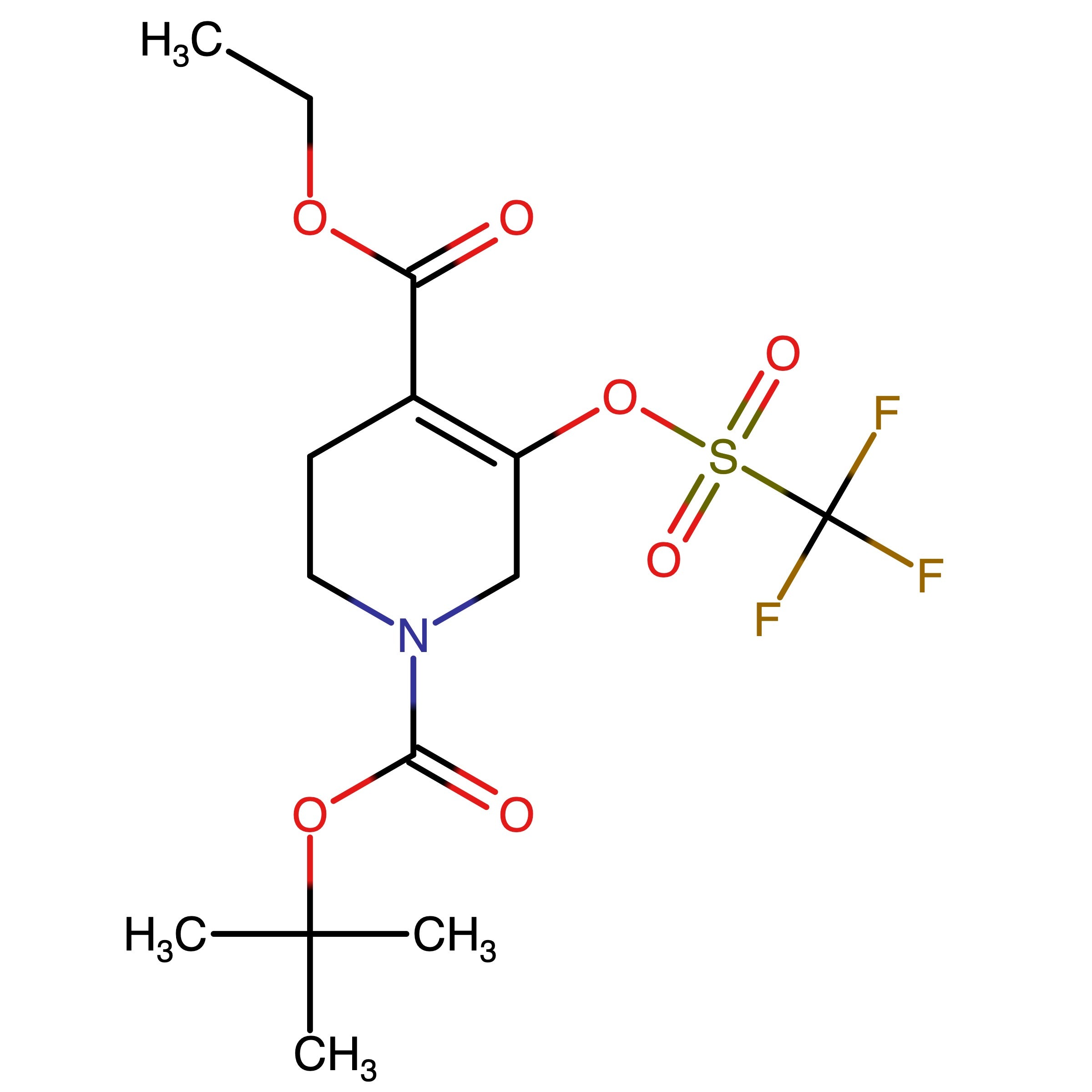 CAS 455954-80-0 | 1-(tert-Butyl) 4-ethyl 5-(((trifluoromethyl)sulfonyl)oxy)-3,6-dihydropyridine-1,4(2H)-dicarboxylate | MFCD27955862