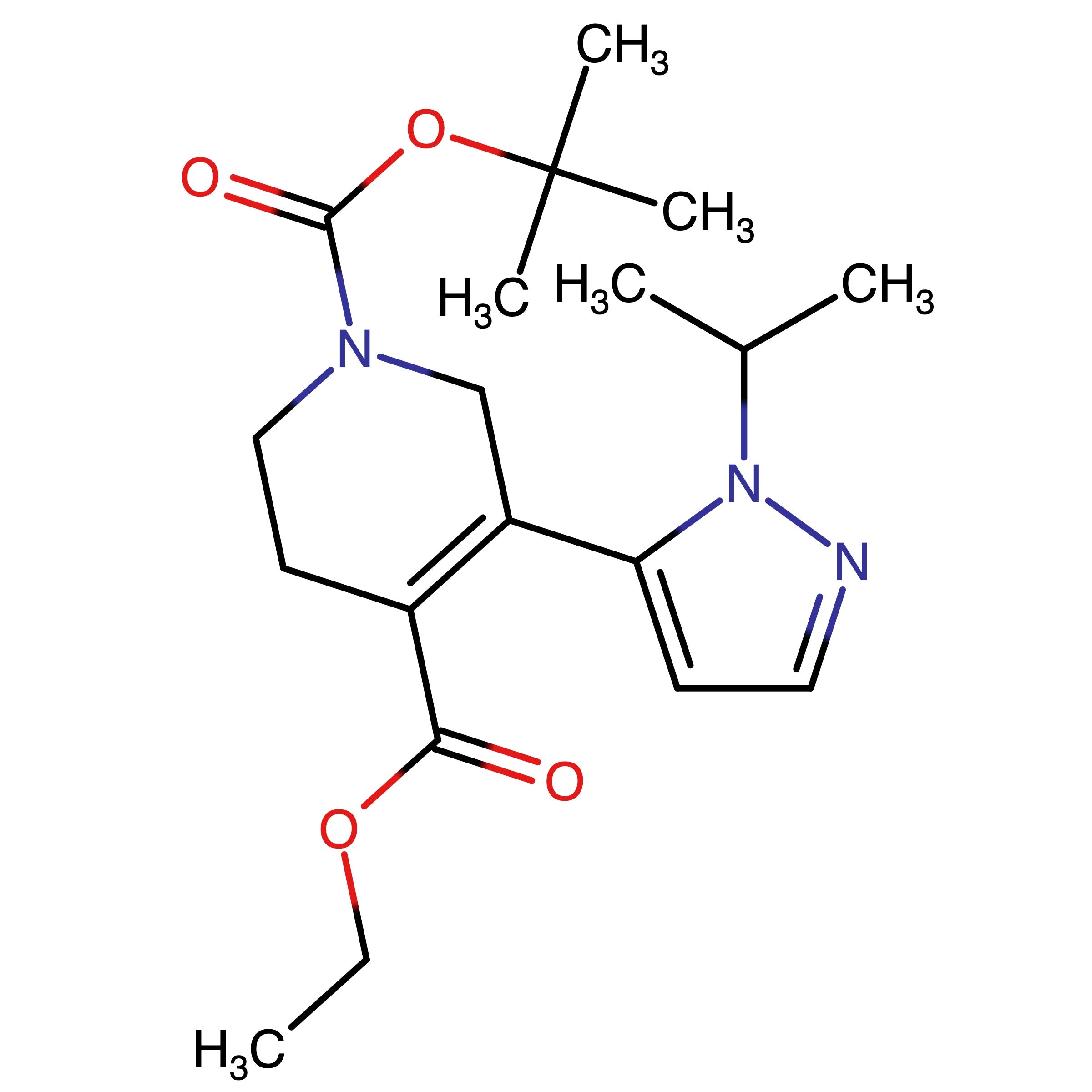 CAS 1628011-90-4 | 1-(tert-Butyl) 4-ethyl 5-(1-isopropyl-1H-pyrazol-5-yl)-3,6-dihydropyridine-1,4(2H)-dicarboxylate