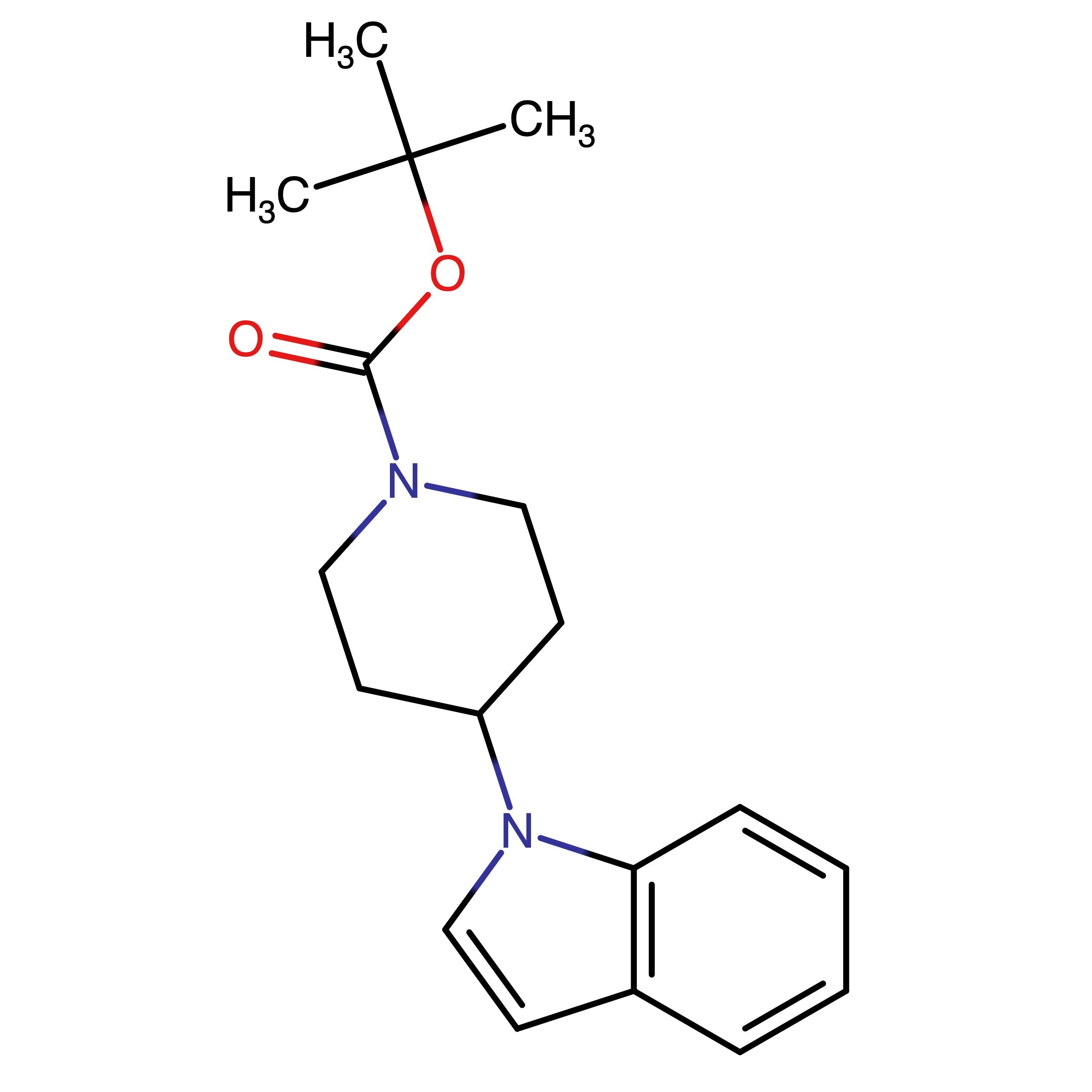 CAS 170364-89-3 | tert-Butyl 4-(1H-indol-1-yl)piperidine-1-carboxylate | MFCD09833914
