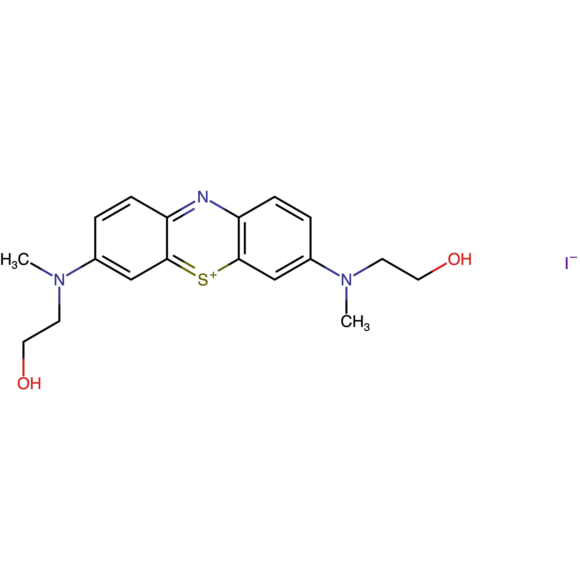 CAS 2364522-49-4 | 3,7-Bis((2-hydroxyethyl)(methyl)amino)phenothiazin-5-ium iodide