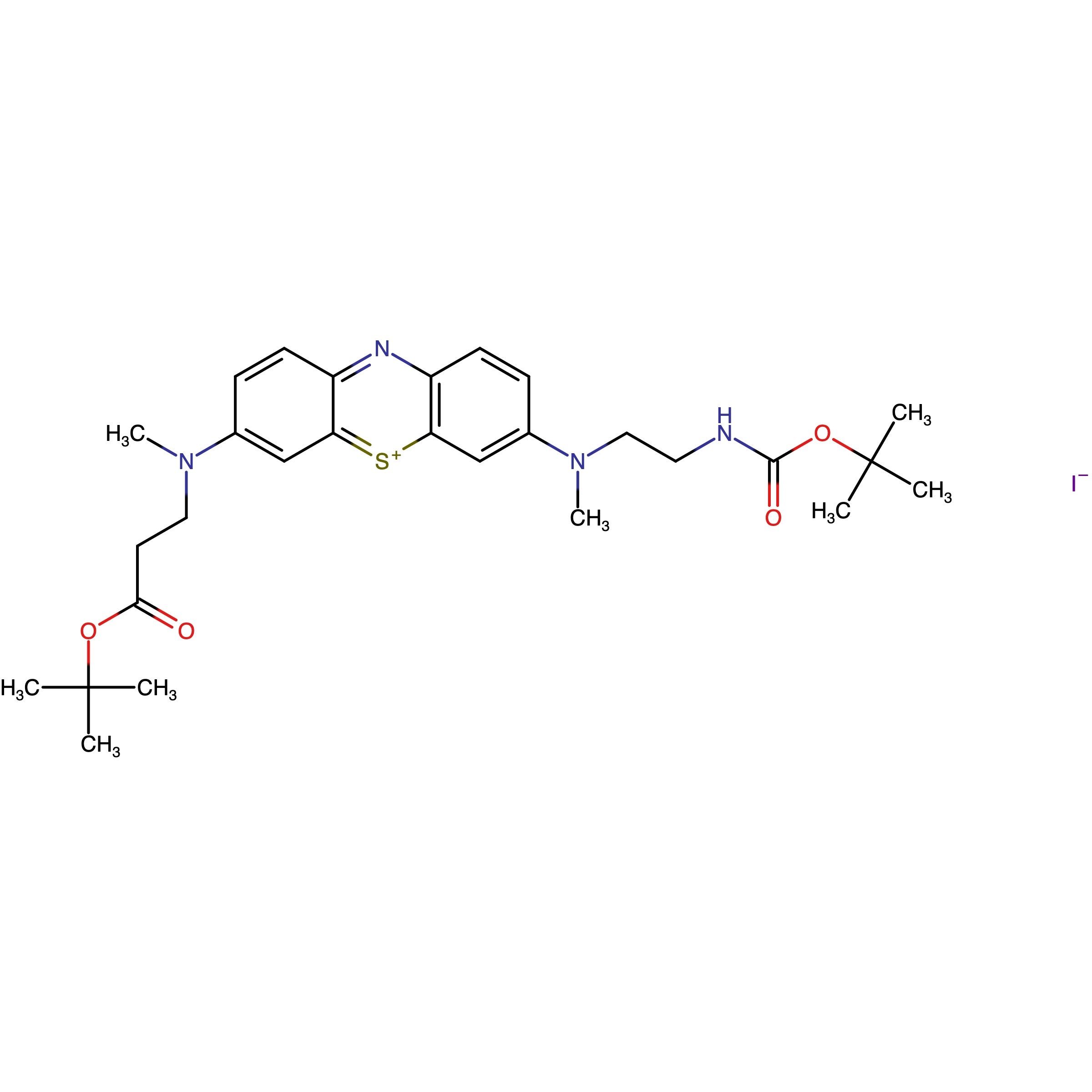 3-((3-(tert-Butoxy)-3-oxopropyl)(methyl)amino)-7-((2-((tert-butoxycarbonyl)amino)ethyl)(methyl)amino)phenothiazin-5-ium iodide