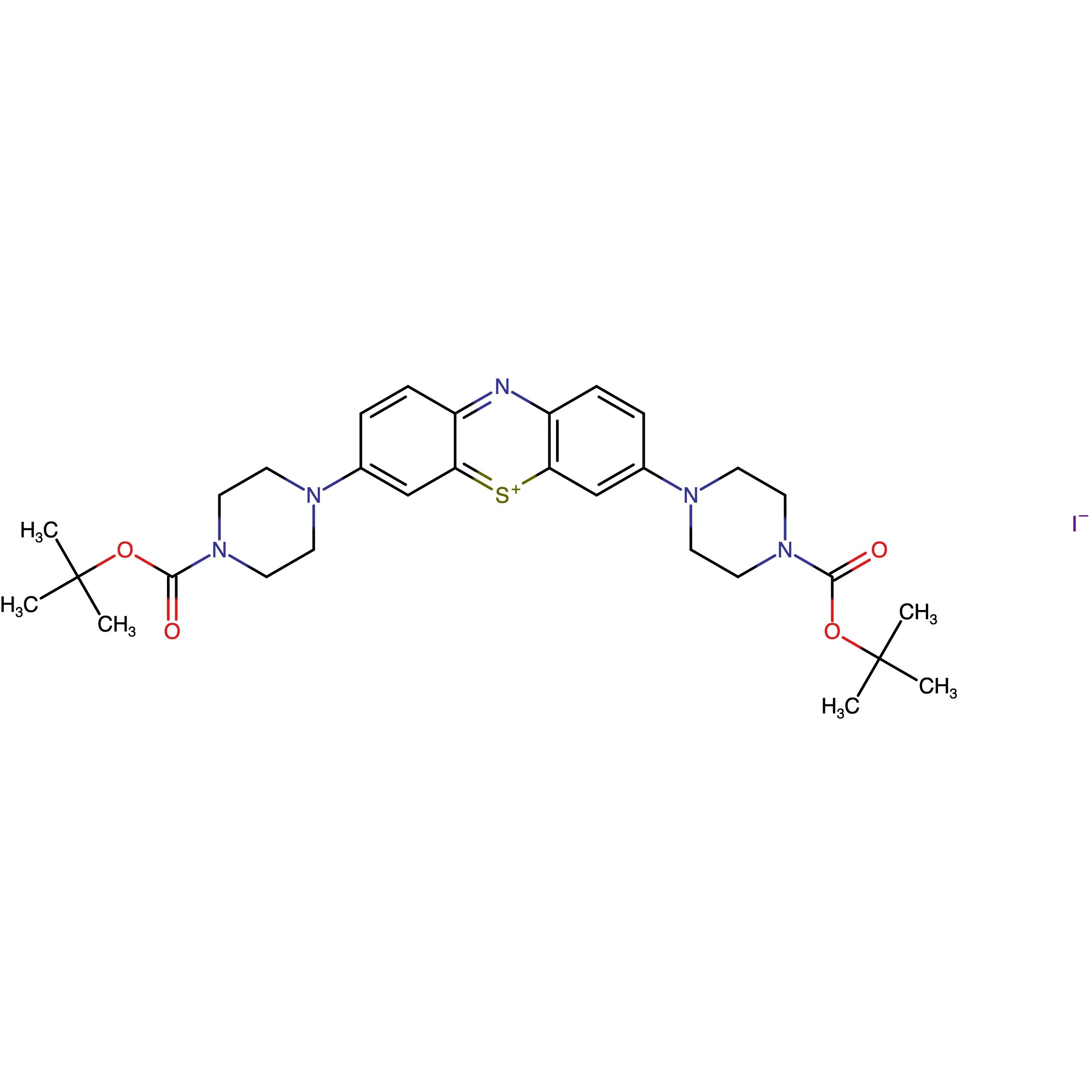 CAS 2364522-48-3 | 3,7-Bis(4-(tert-butoxycarbonyl)piperazin-1-yl)phenothiazin-5-ium iodide
