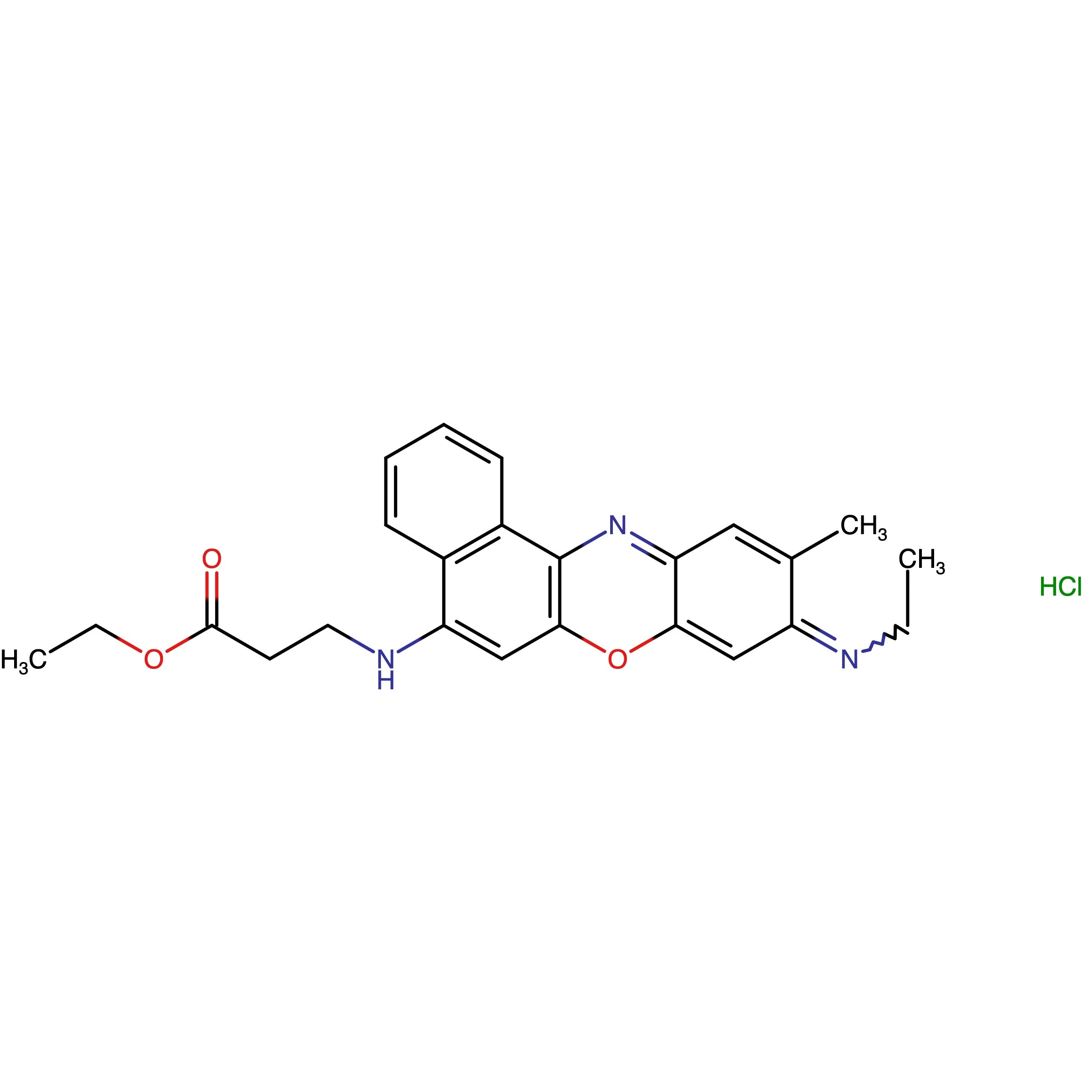 Ethyl 3-((9-(ethylimino)-10-methyl-9H-benzo[a]phenoxazin-5-yl)amino)propanoate hydrochloride