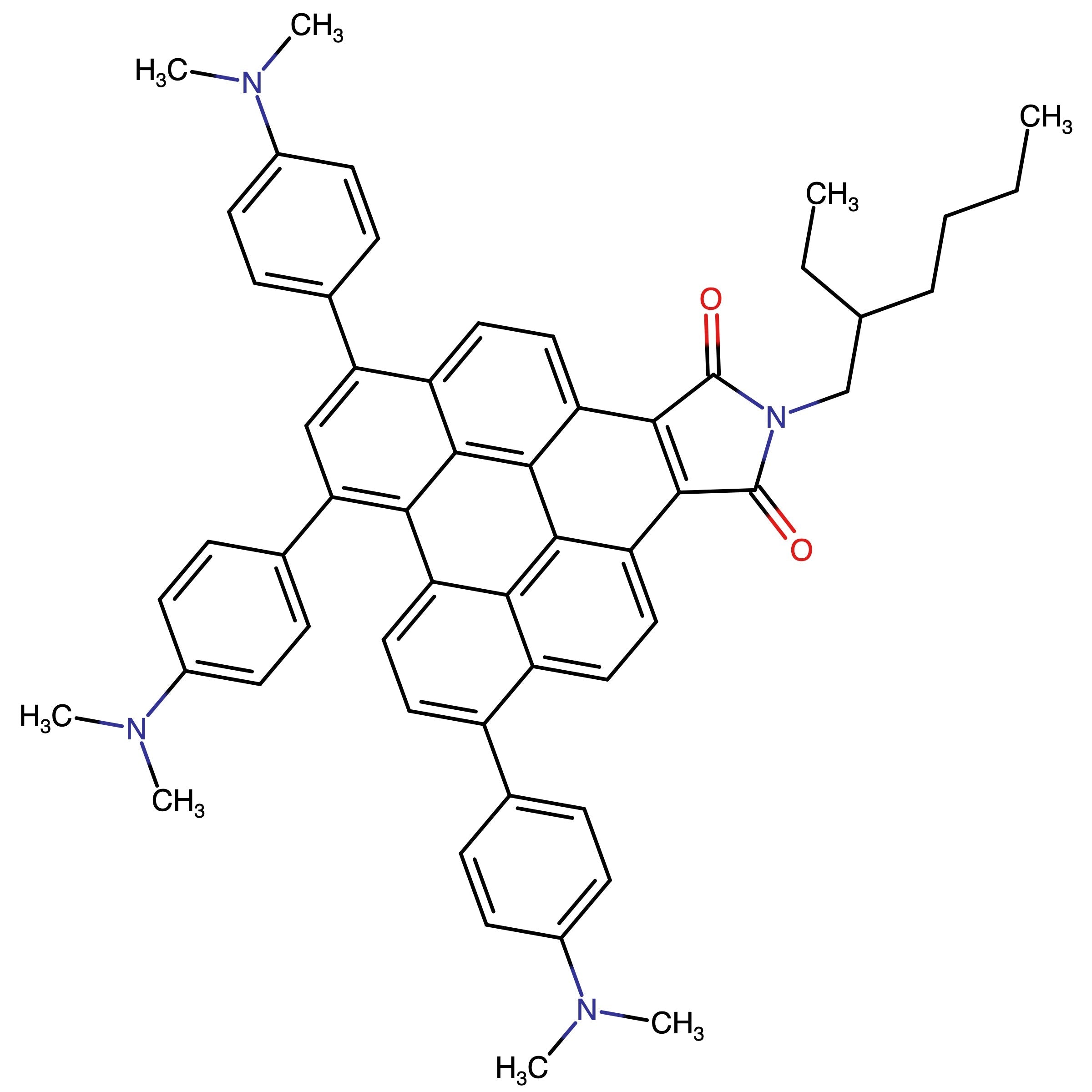 CAS 2459401-67-1 | 6,8,11-Tris(4-(dimethylamino)phenyl)-2-(2-ethylhexyl)-1H-peryleno[1,12-efg]isoindole-1,3(2H)-dione