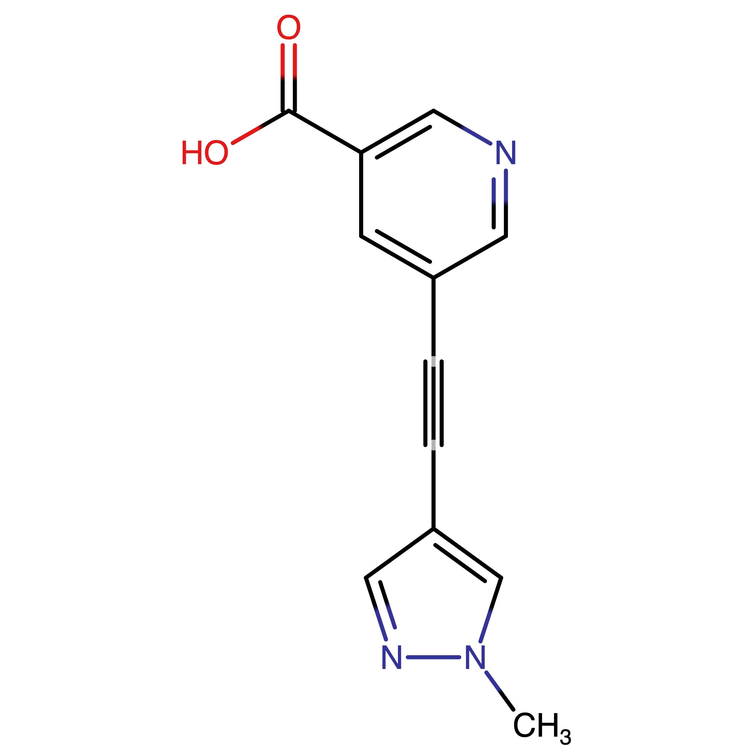 CAS 2570062-90-5 | 5-((1-Methyl-1H-pyrazol-4-yl)ethynyl)nicotinic acid