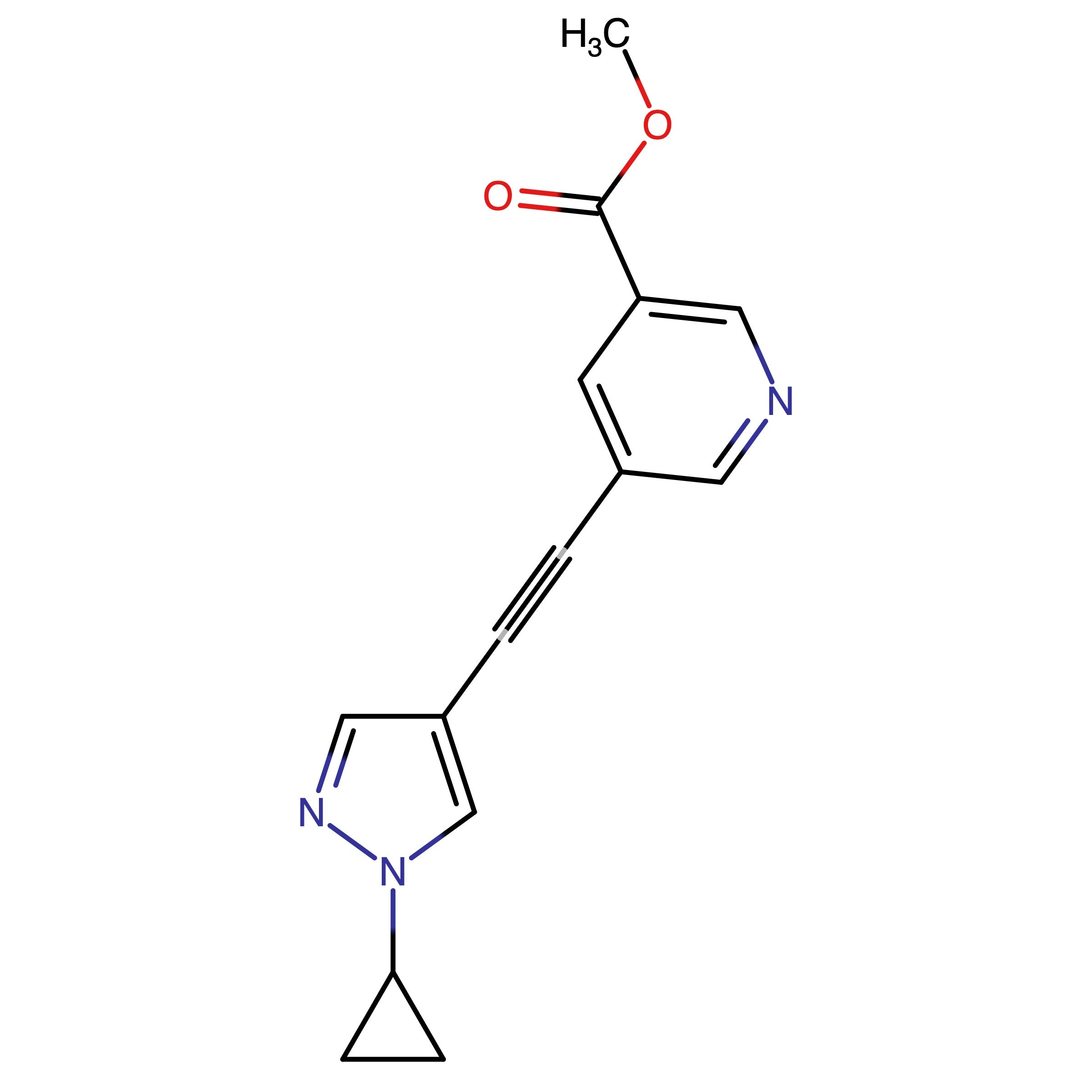 CAS 2905377-39-9 | Methyl 5-((1-cyclopropyl-1H-pyrazol-4-yl)ethynyl)nicotinate