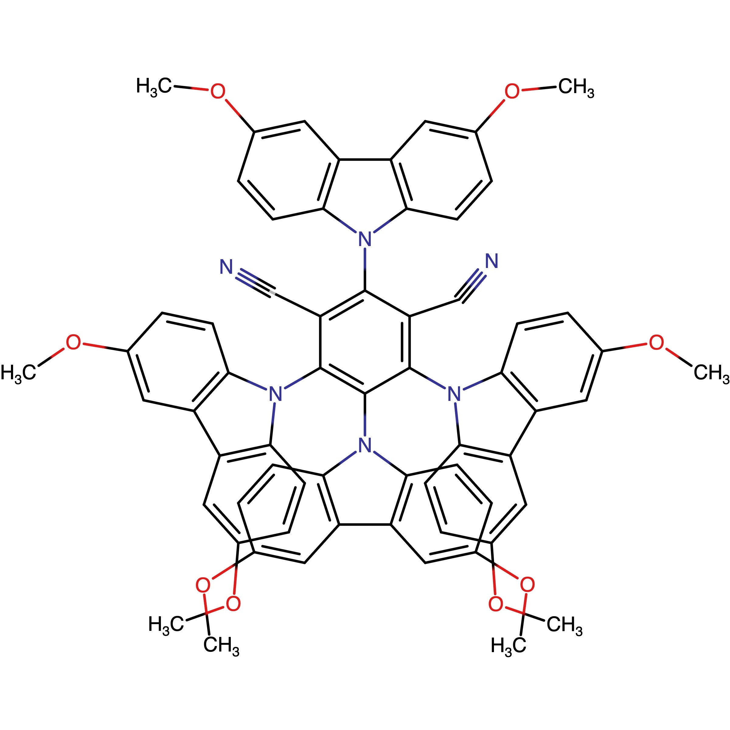 CAS 1469703-62-5 | 2,4,5,6-Tetrakis(3,6-dimethoxy-9H-carbazol-9-yl)isophthalonitrile