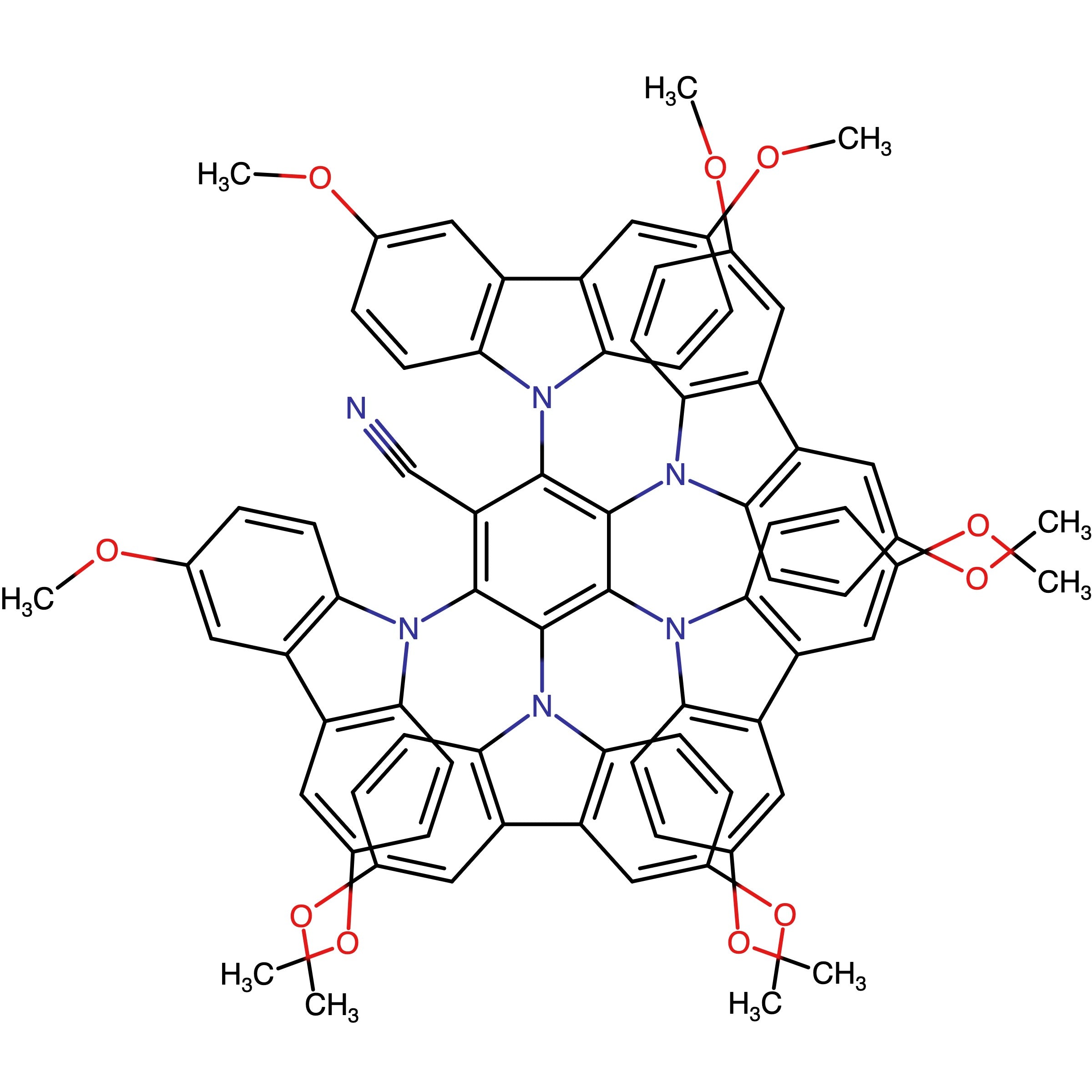 CAS 2260827-25-4 | 2,3,4,5,6-Pentakis(3,6-dimethoxy-9H-carbazol-9-yl)benzonitrile