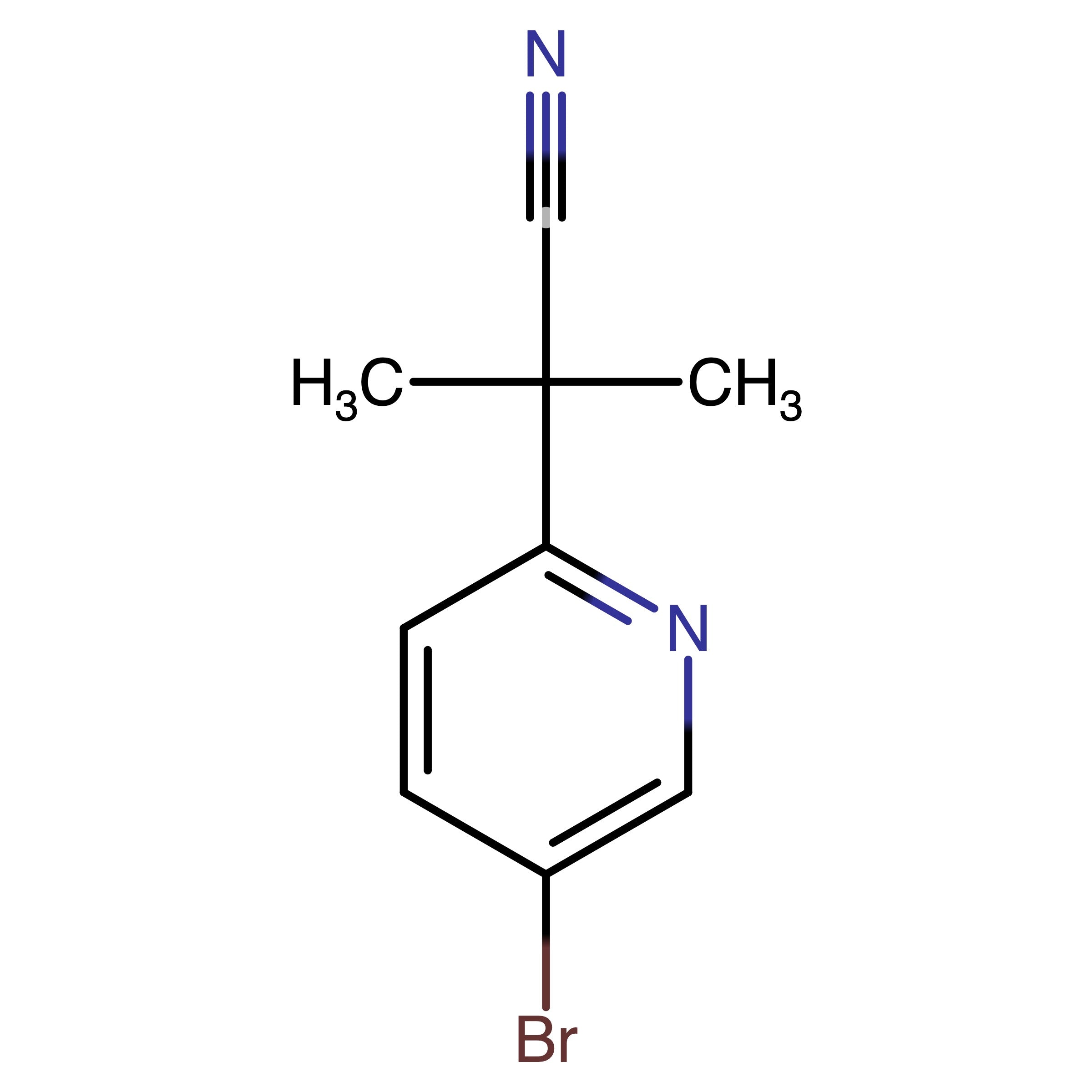 CAS 871239-58-6 | 2-(5-Bromopyridin-2-yl)-2-methylpropanenitrile | MFCD08166395