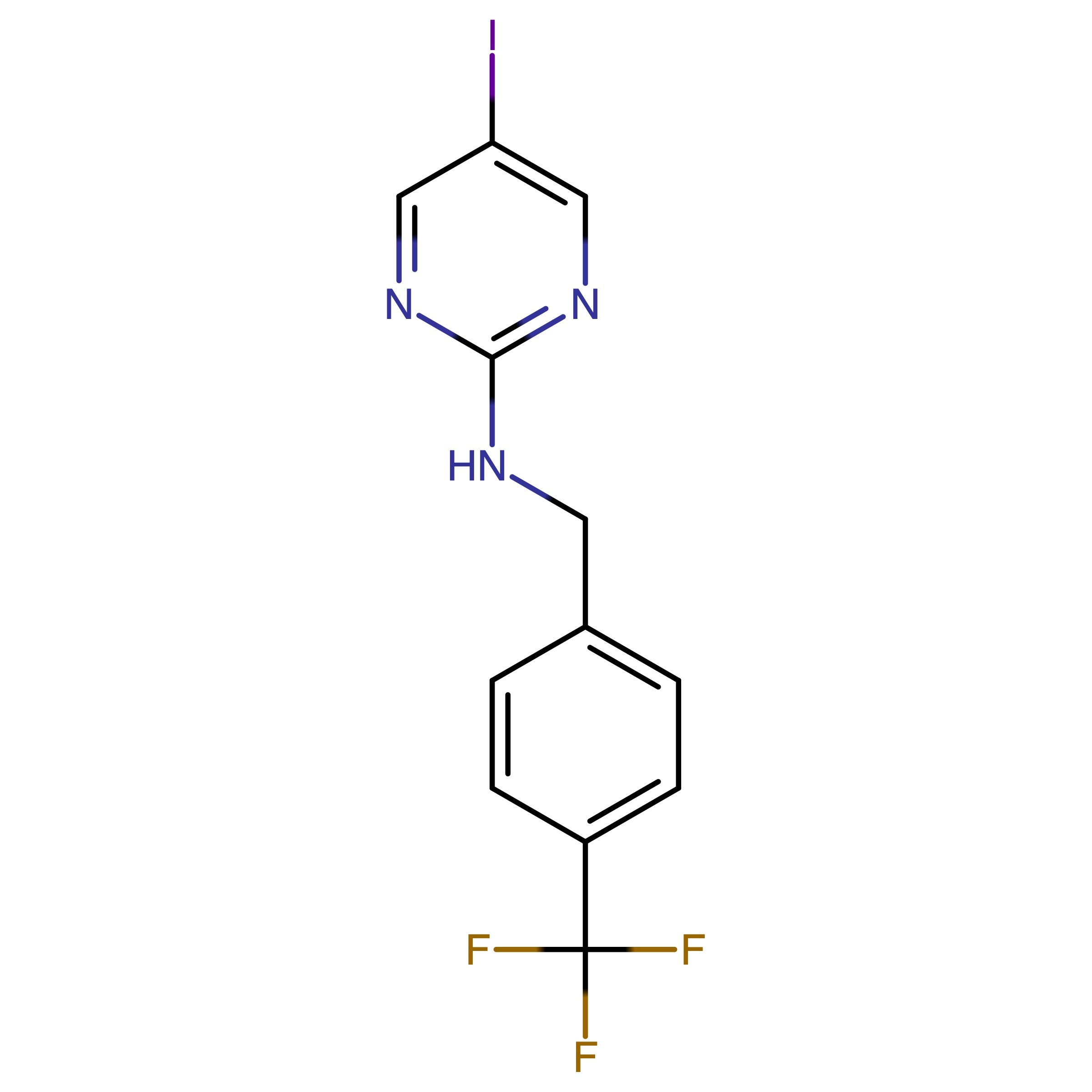 CAS 1710295-55-8 | 5-Iodo-N-(4-(trifluoromethyl)benzyl)pyrimidin-2-amine