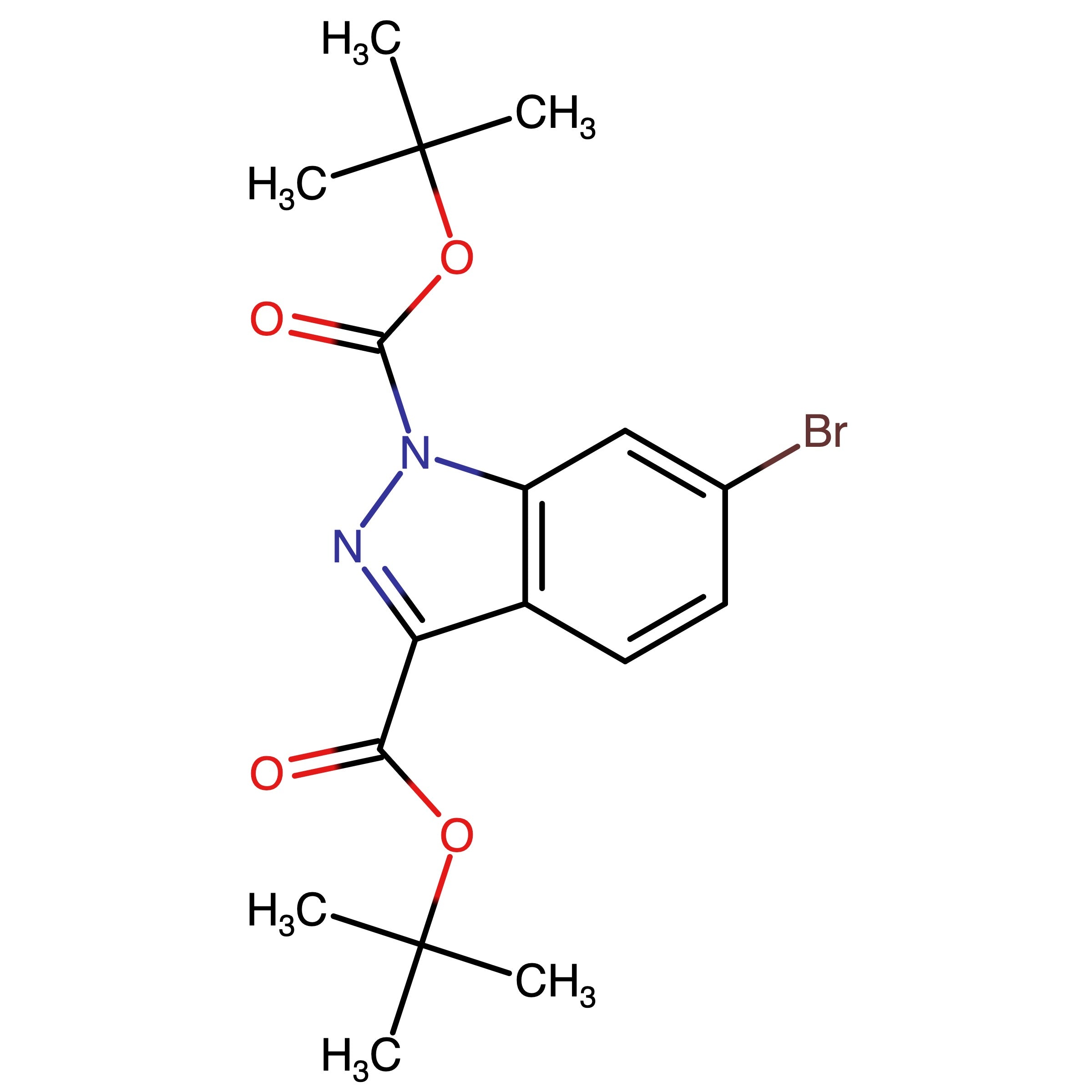 CAS 2756235-93-3 | Di-tert-butyl 6-bromo-1H-indazole-1,3-dicarboxylate
