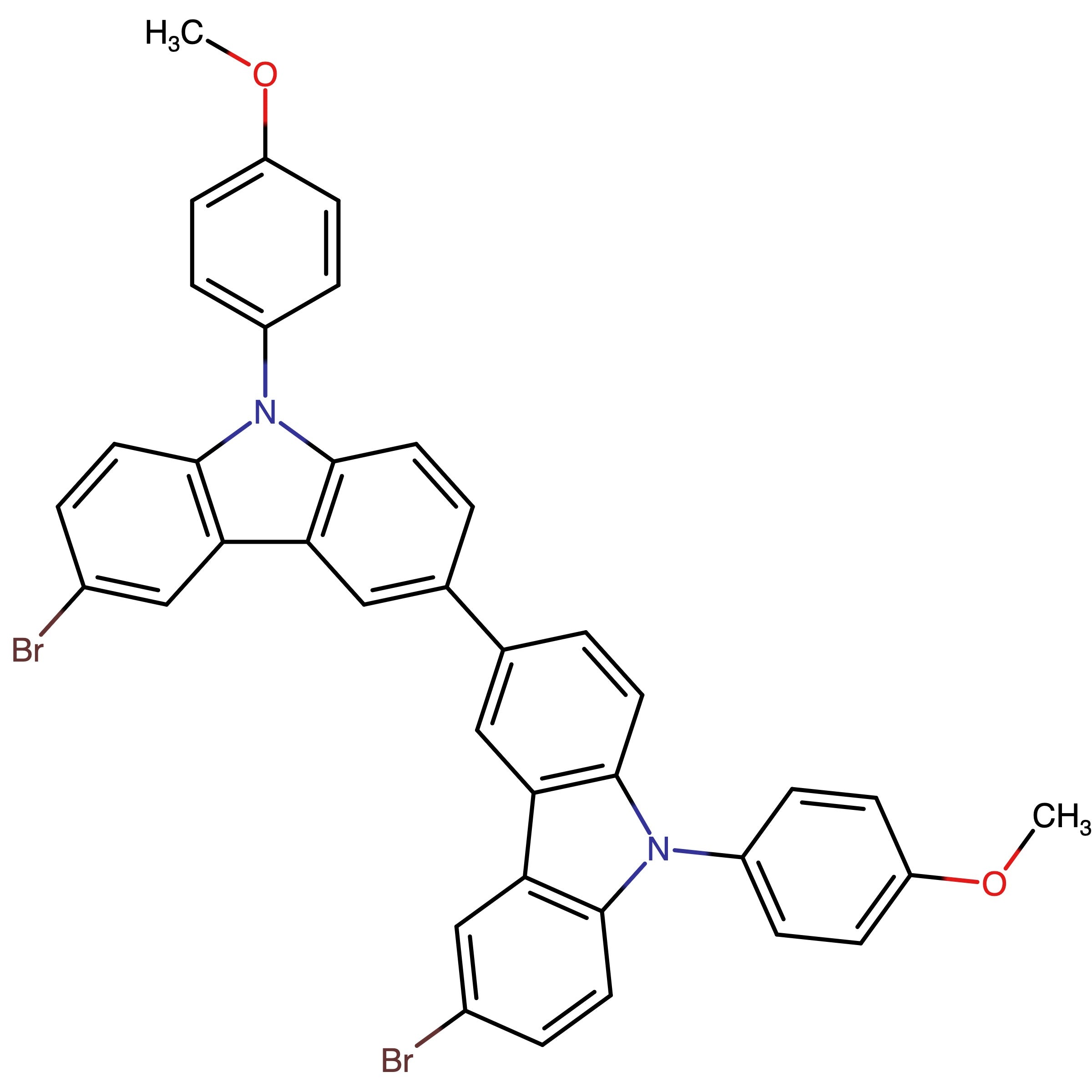 CAS 726169-77-3 | 6,6'-Dibromo-9,9'-bis(4-methoxyphenyl)-9H,9'H-3,3'-bicarbazole