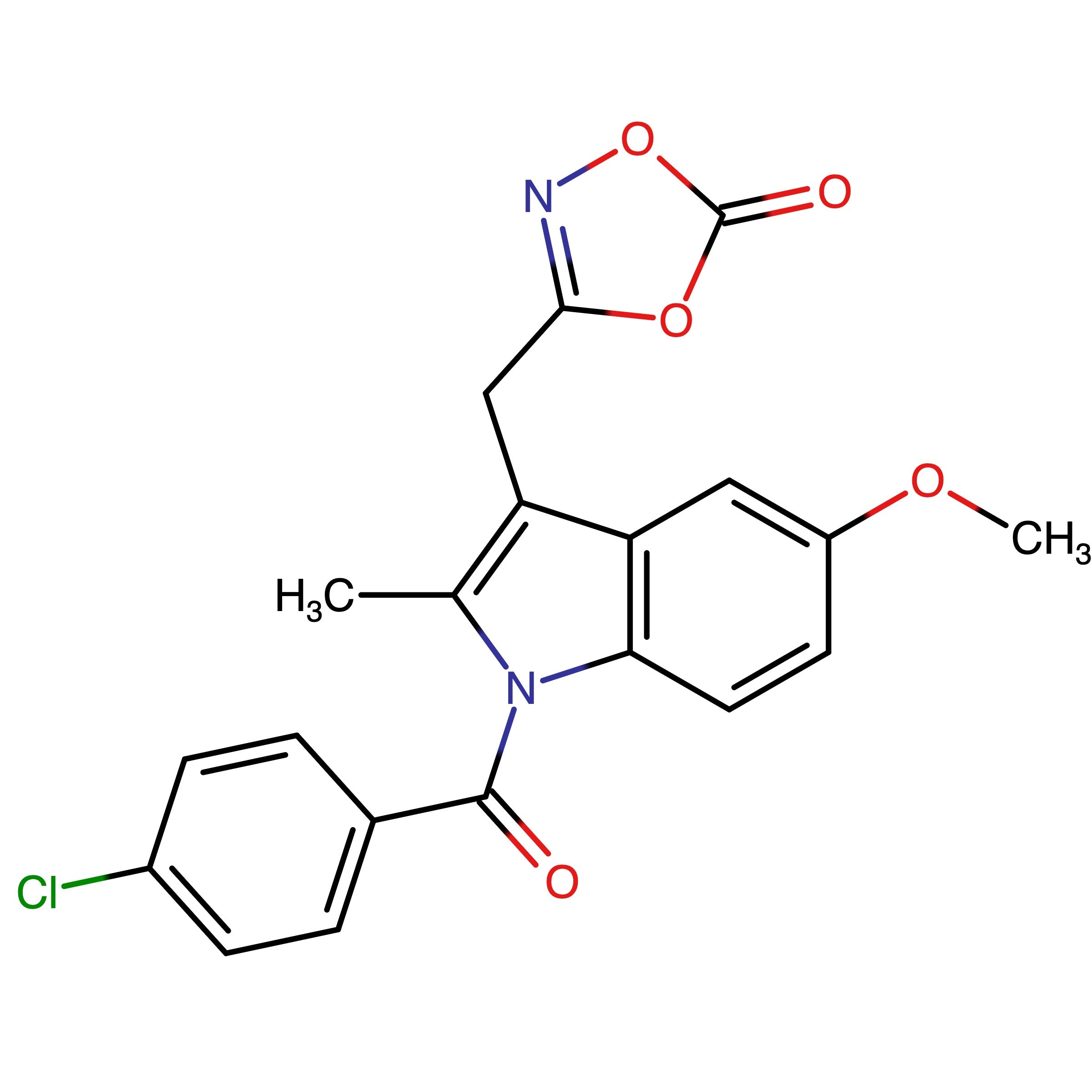 CAS 2708184-39-6 | 3-((1-(4-Chlorobenzoyl)-5-methoxy-2-methyl-1H-indol-3-yl) methyl)-1,4,2-dioxazol-5-one